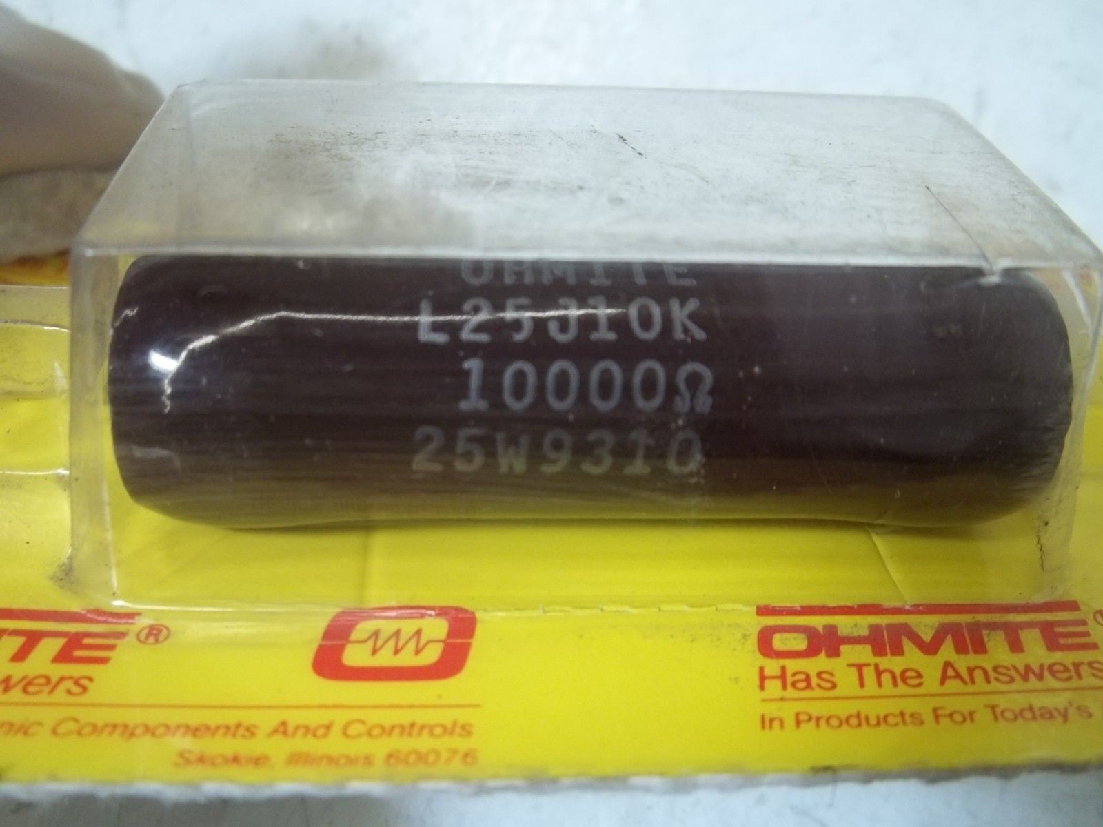 OHMITE L25J10K RESISTOR *ORIGINAL PACKAGE*