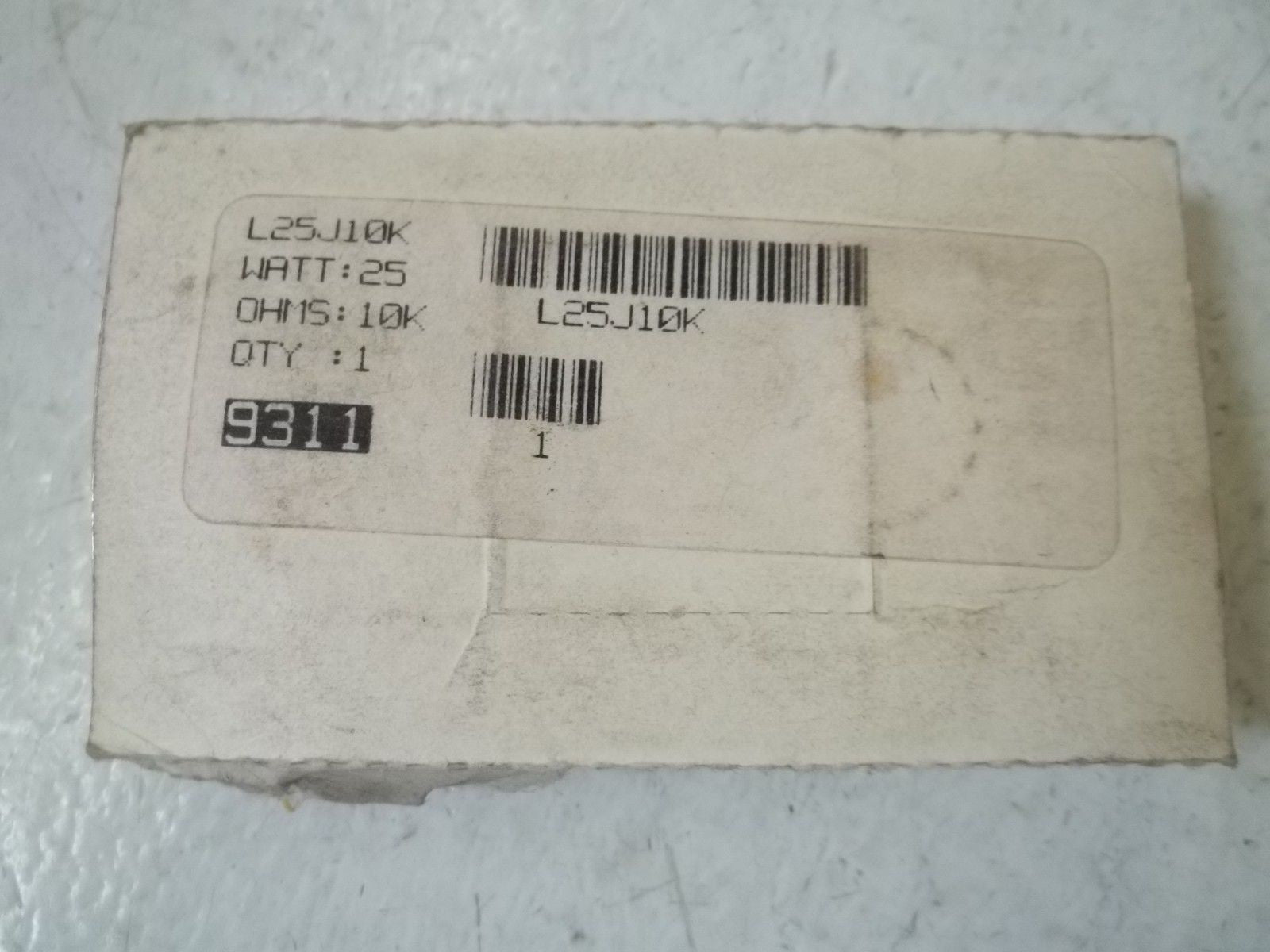 OHMITE L25J10K RESISTOR *ORIGINAL PACKAGE*