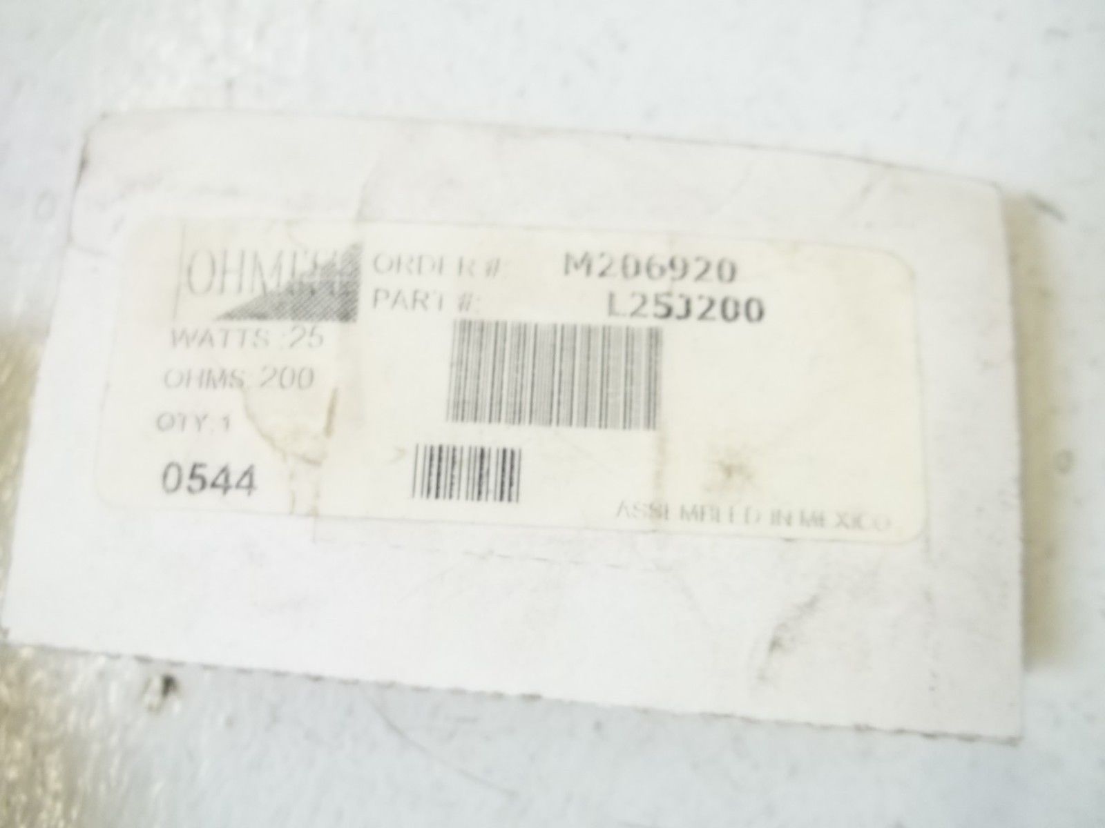 OHMITE L25J200 RESISTOR *NEW IN ORIGINAL PACKAGE*