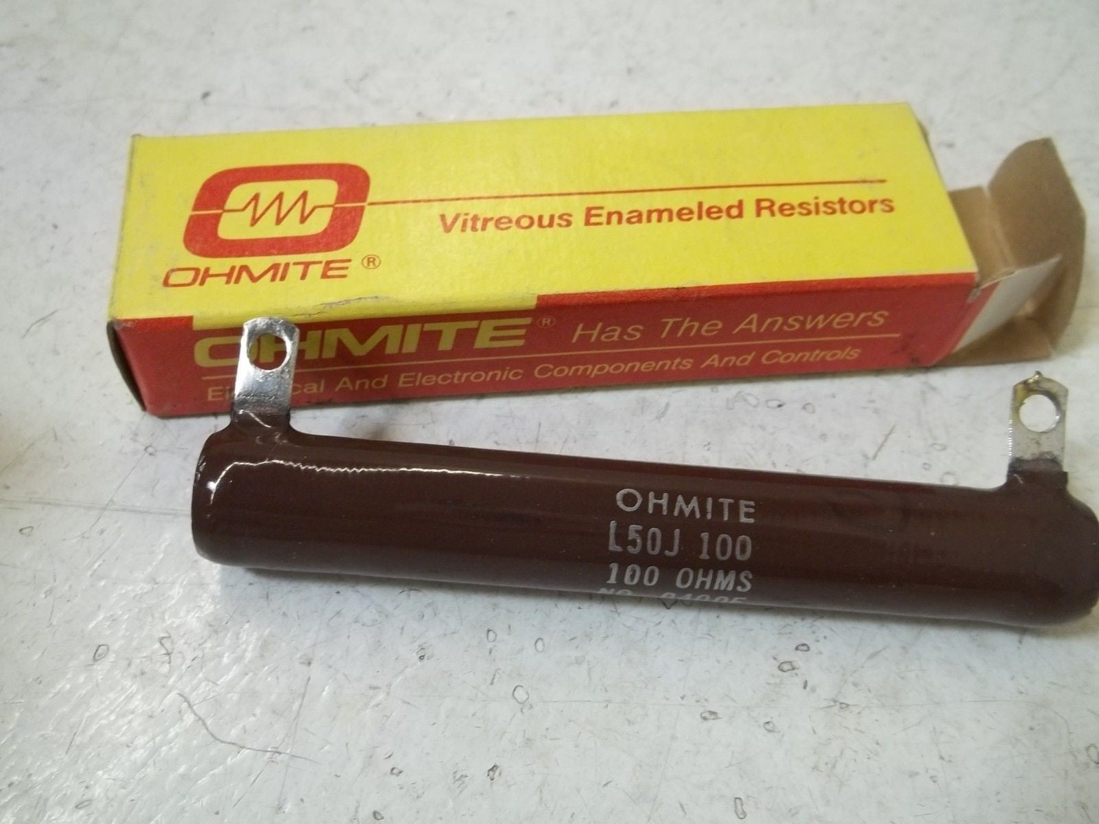 OHMITE L50J100 RESISTOR 50WATTS, 100 OHMS *NEW IN BOX*