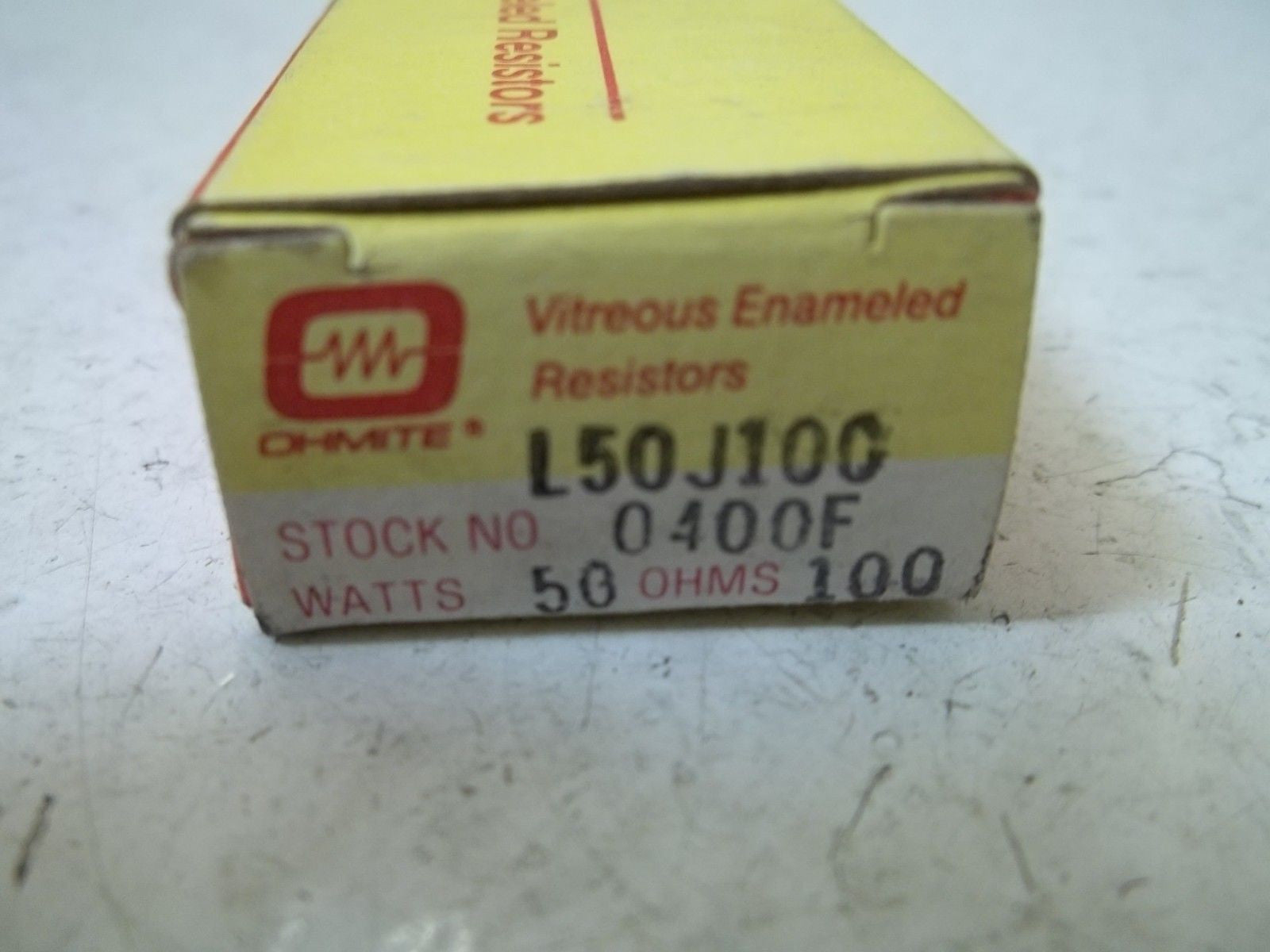 OHMITE L50J100 RESISTOR 50WATTS, 100 OHMS *NEW IN BOX*