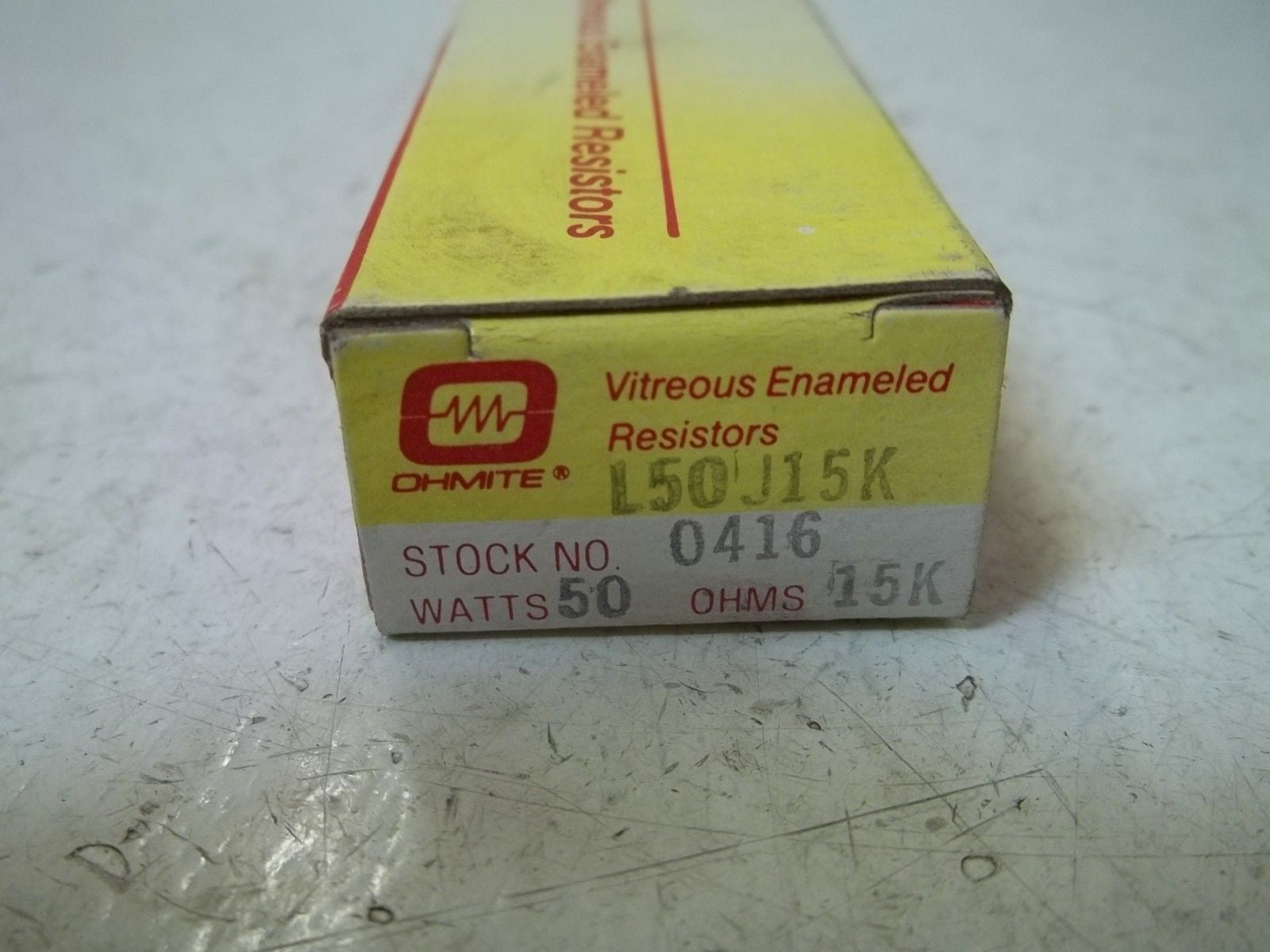 OHMITE L50J15K RESISTOR 50WATTS, 15K OHMS *NEW IN BOX*