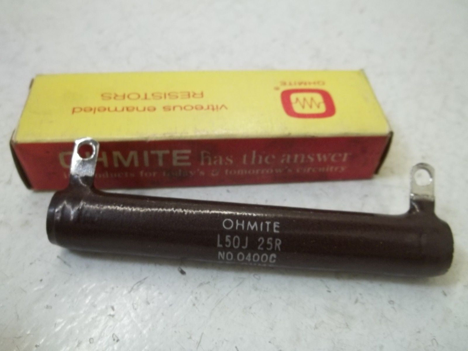 OHMITE L50J25R RESISTOR 50WATTS, 25 OHMS *NEW IN BOX*