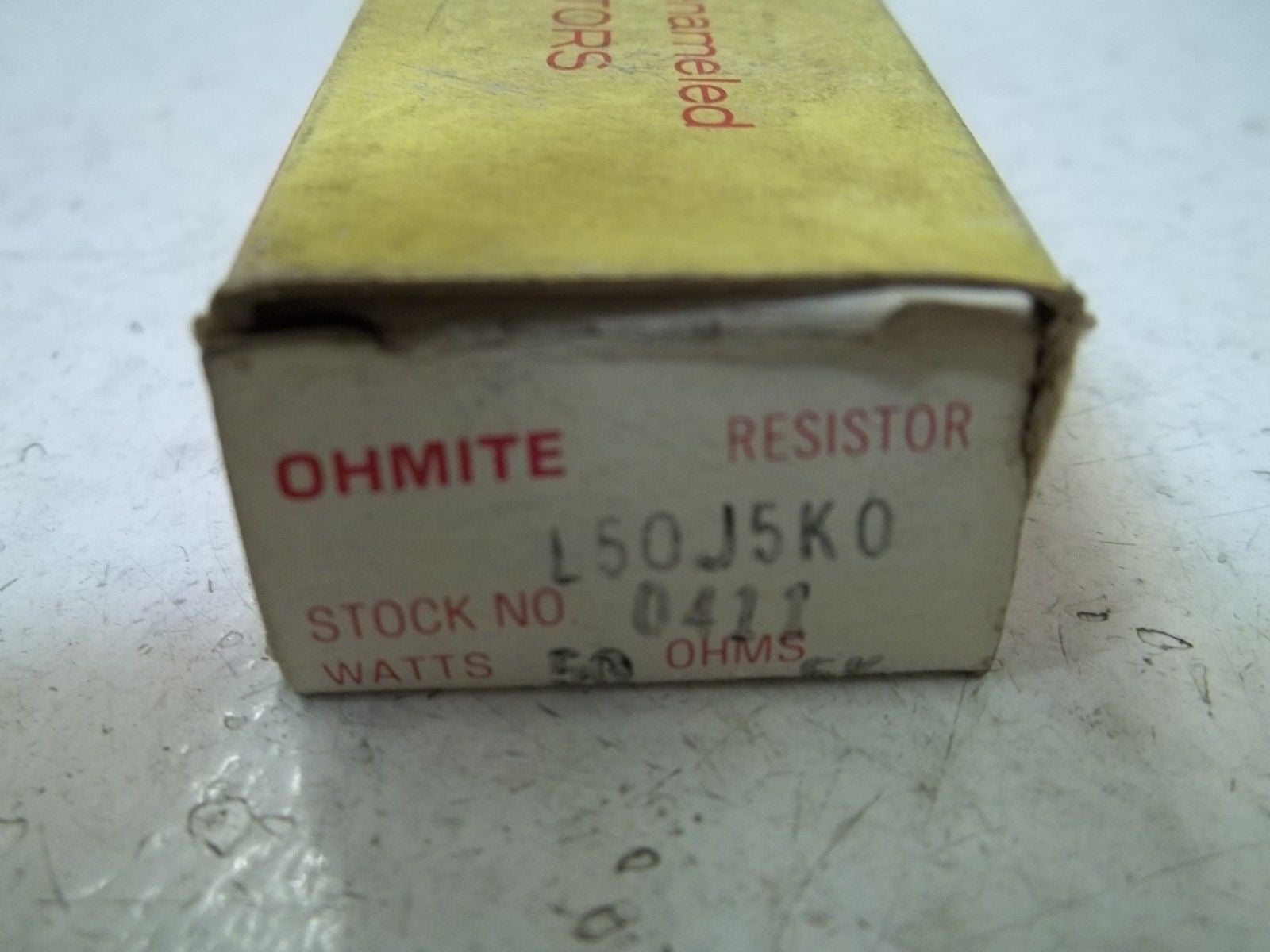 OHMITE L50J5K0 RESISTOR 50WATTS *NEW IN BOX*