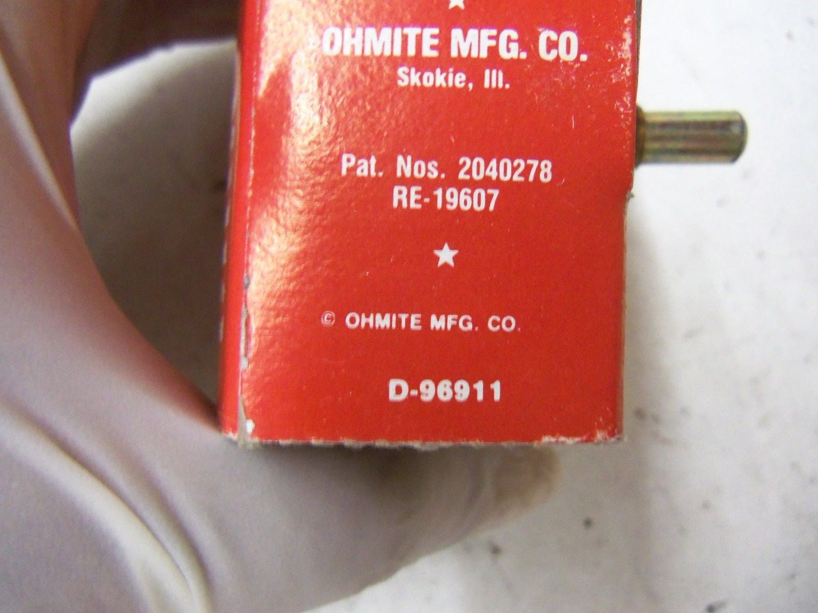 OHMITE 2040278 RE-19607 RHEOSTAT POTENTIOMETER *NEW IN BOX*