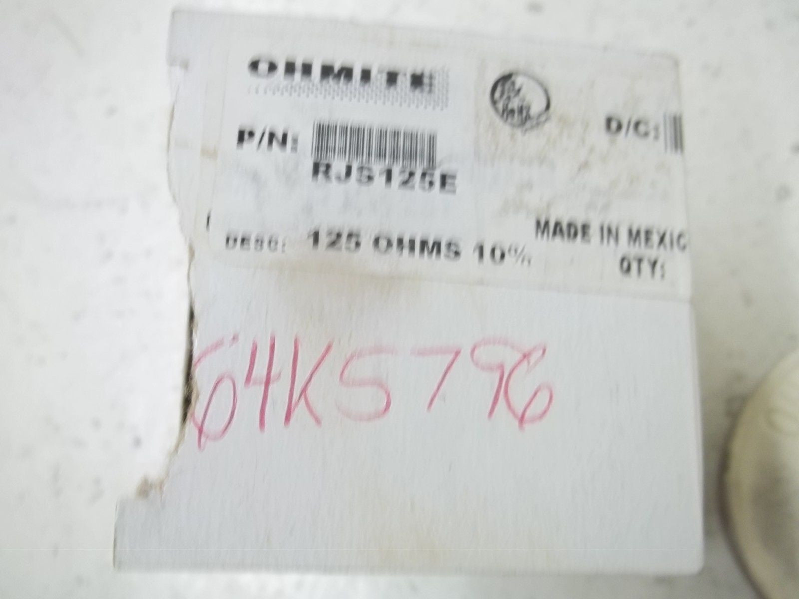 OHMITE RJS125E RESISTOR *NEW IN BOX