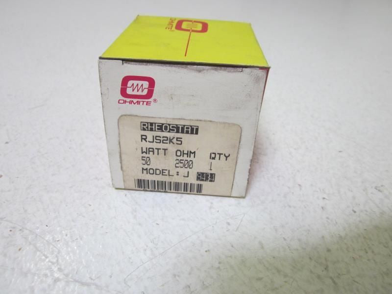 OHMITE RJS2K5 2500 OHM MODEL J RHEOSTAT *NEW IN BOX*
