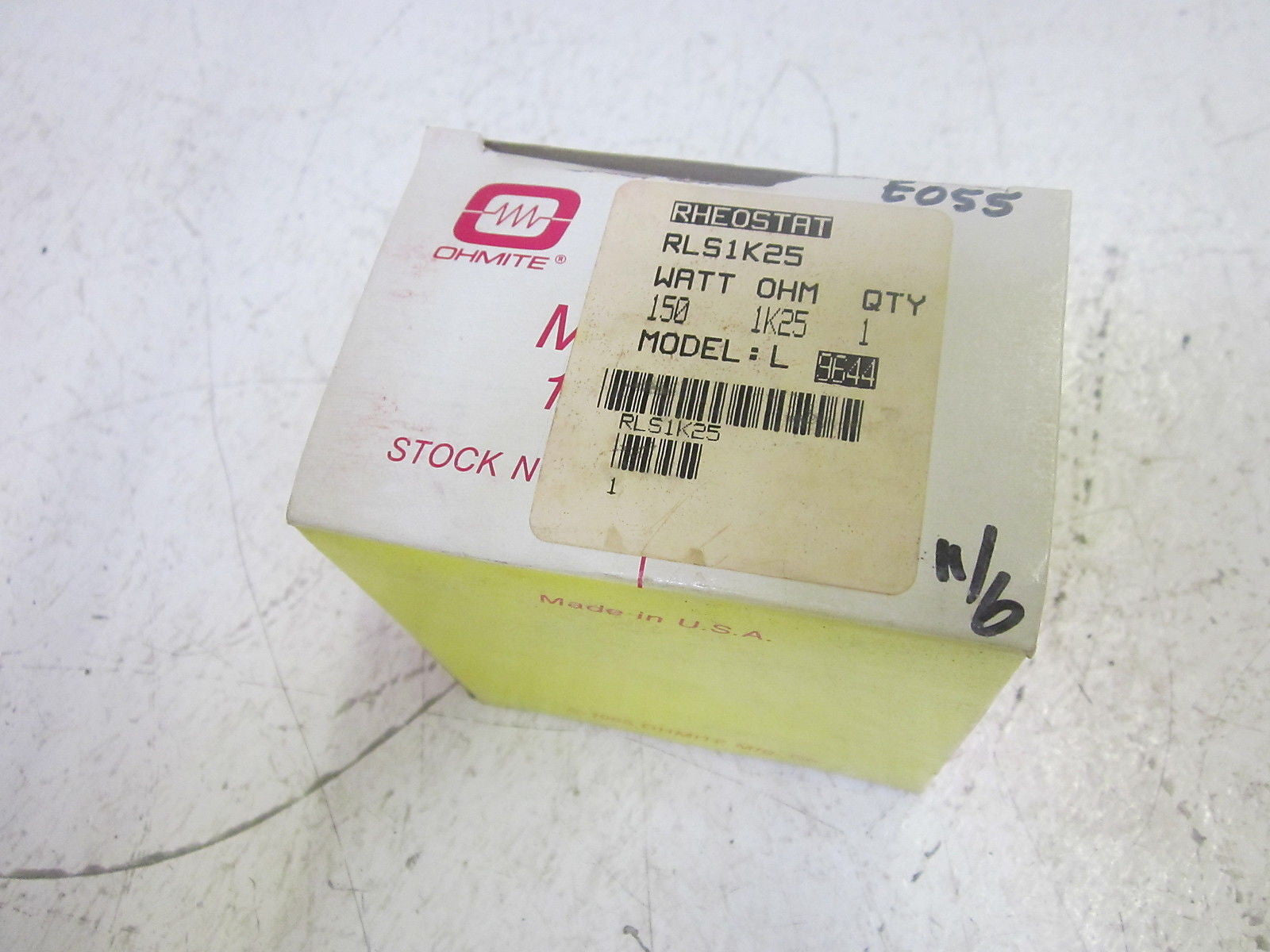 OHMITE RLS1K25 1K25OHM RHEOSTAT  *NEW IN BOX*