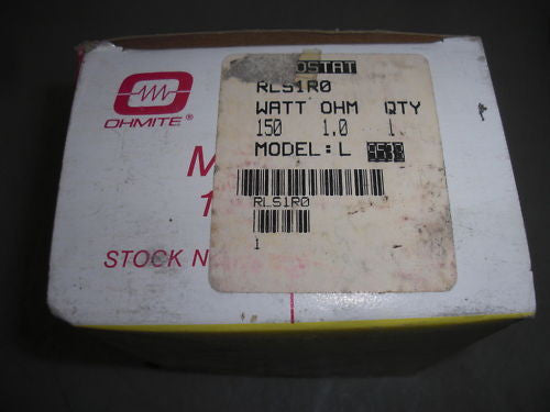 OHMITE RLS1R0 RHEOSTAT *NEW IN BOX*