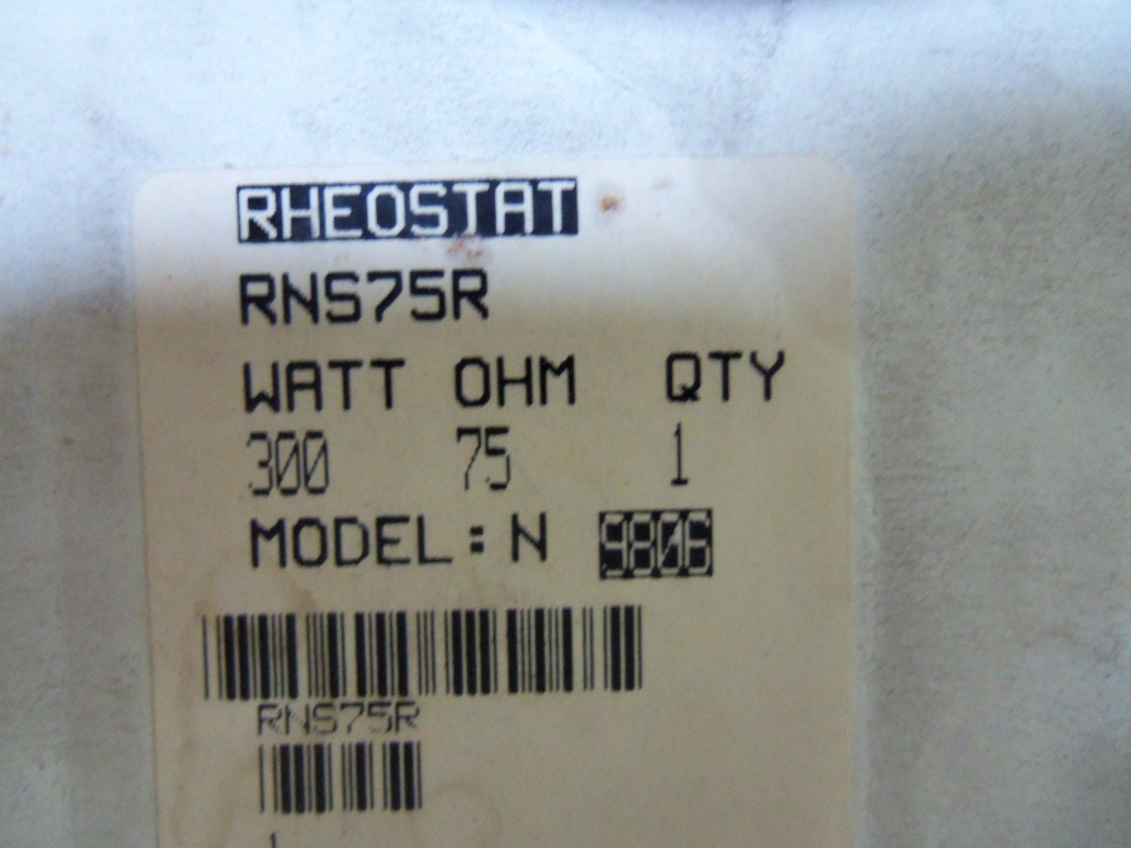 OHMITE RNS75R RHEOSTAT *NEW IN BOX*