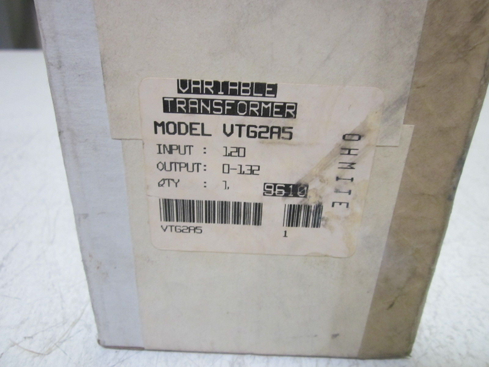 OHMITE VTG2A5 VARIABLE TRANSFORMER *NEW IN BOX*
