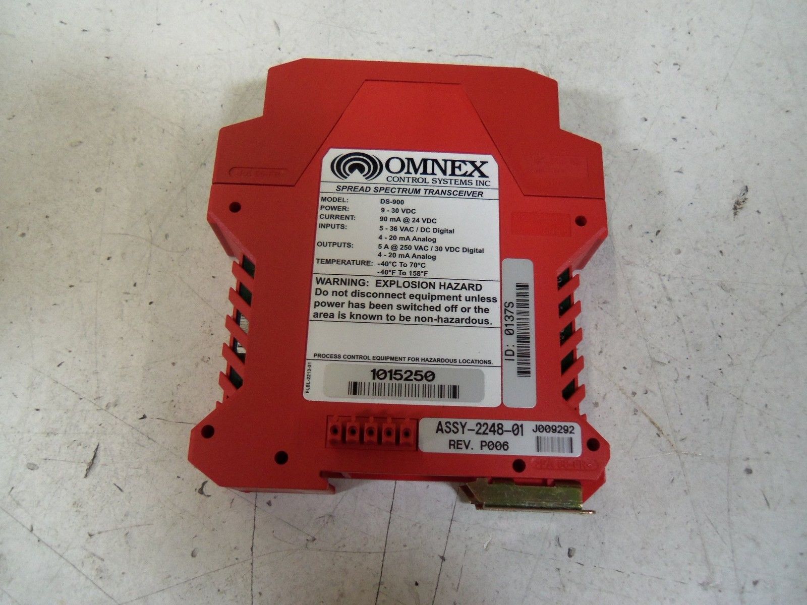 OMNEX DS-900 SPREAD SPECTRUM TRANSCEIVER ASSY-2248-01 *NEW IN BOX*