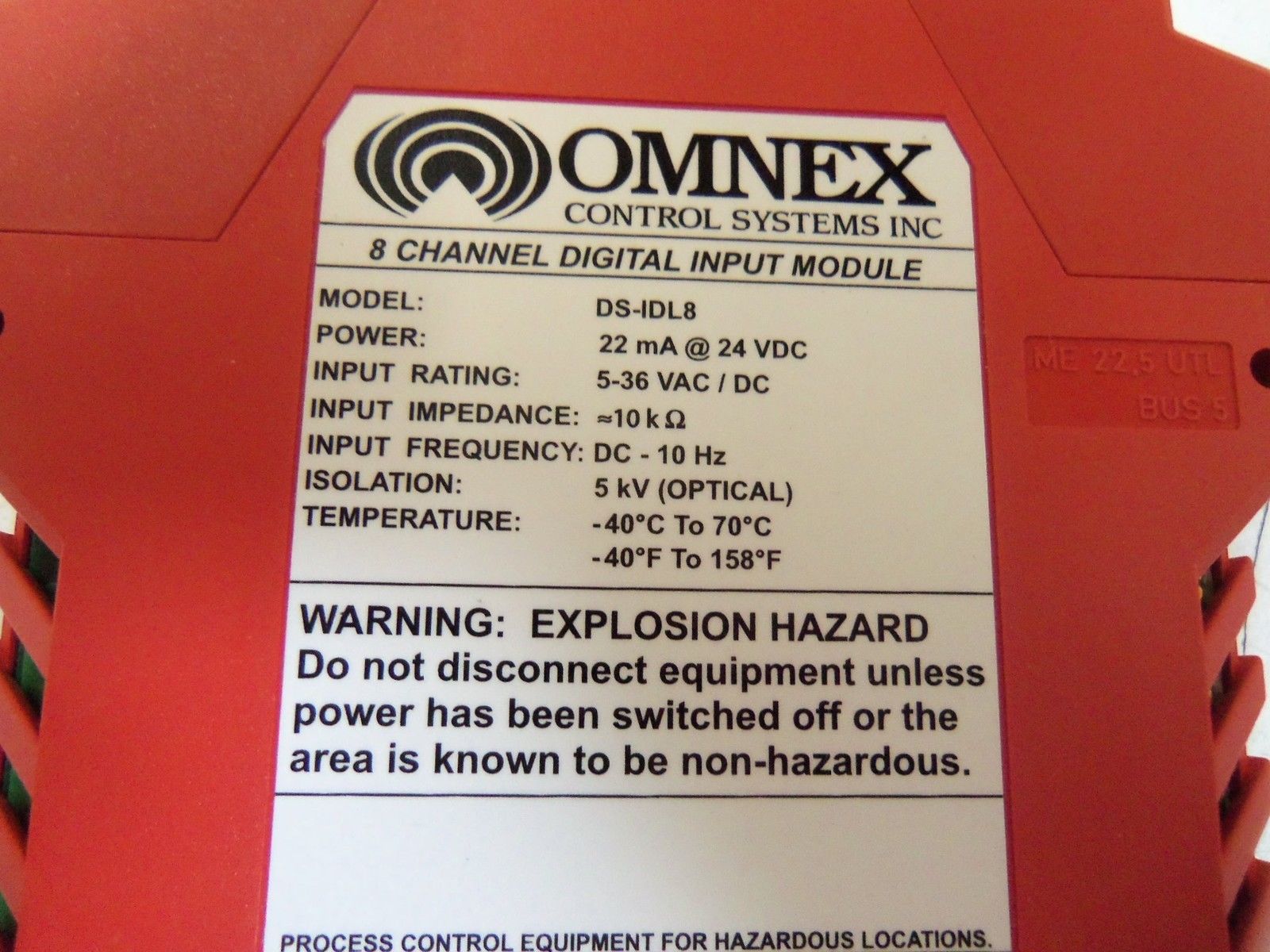 OMNEX DS-IDL8 8 CHANNEL DIGITAL INPUT MODULE ASSY-2243-01 *NEW IN BOX*