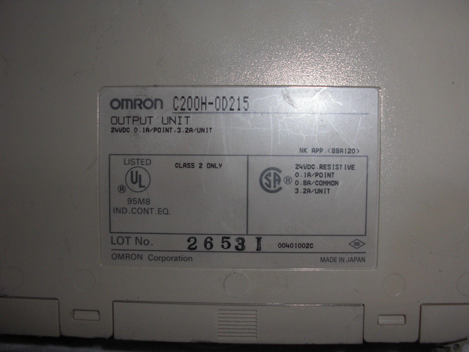 OMRON C200A-0D215 *USED*