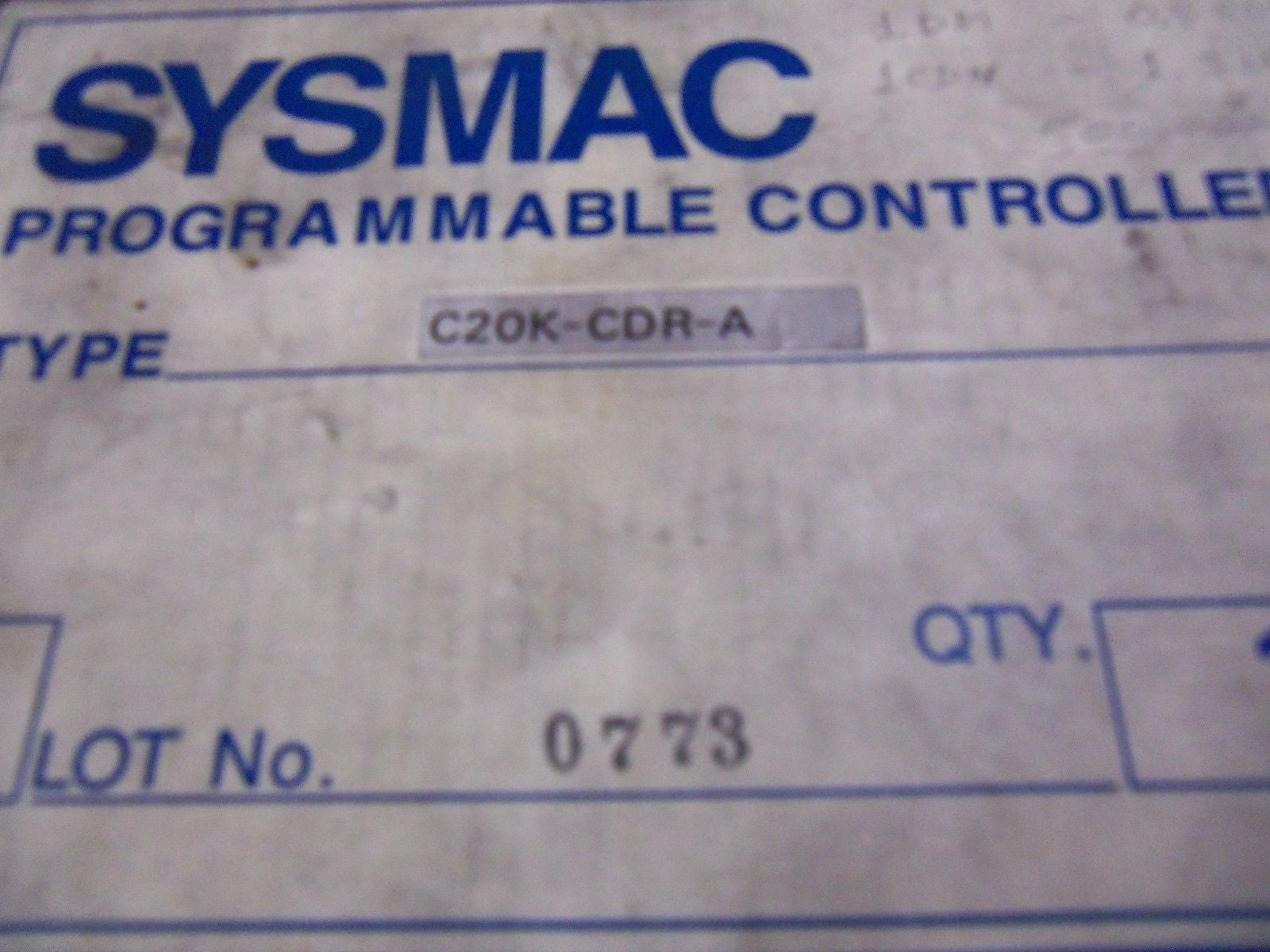 OMRON C20K-CDR-A PROGRAMMABLE CONTROLLER *USED*