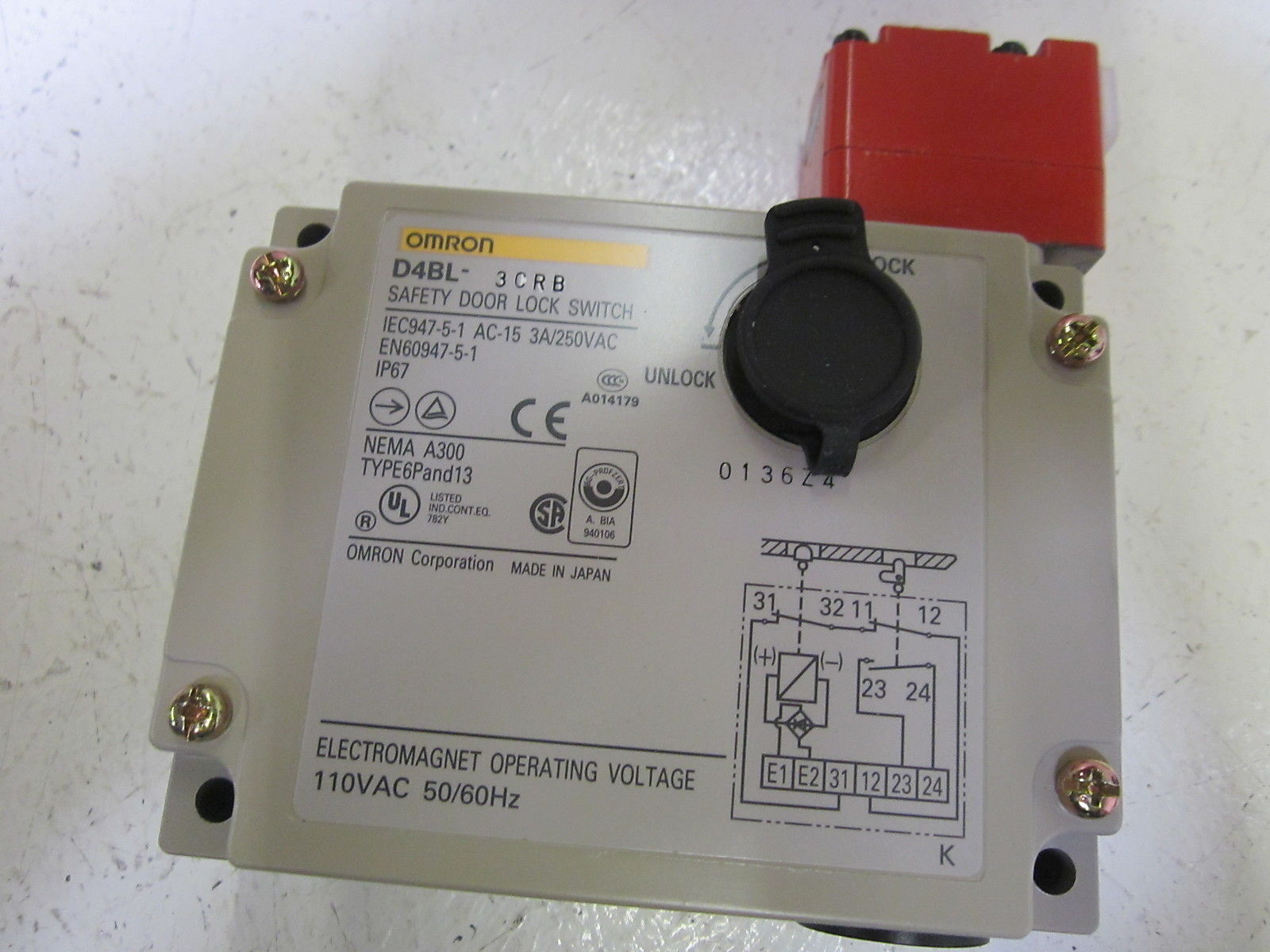 Omron D4BL-3CRB 230VAC NSFP * GENUINE *