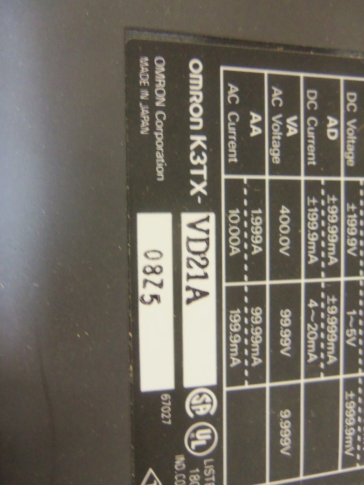 OMRON K3TX-VD21A DIGITAL PANEL METER *NEW IN BOX*