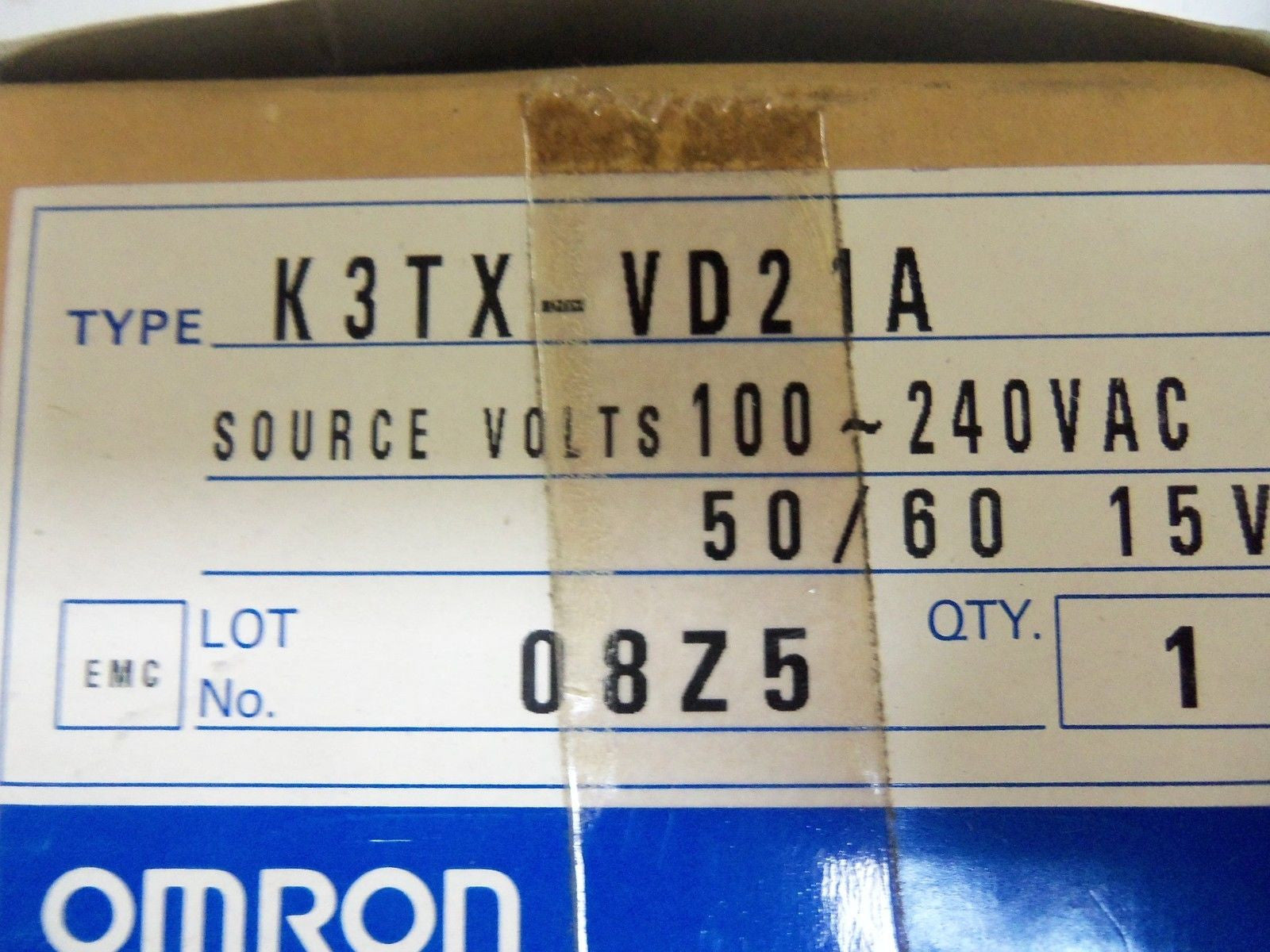 OMRON K3TX-VD21A DIGITAL PANEL METER *NEW IN BOX*