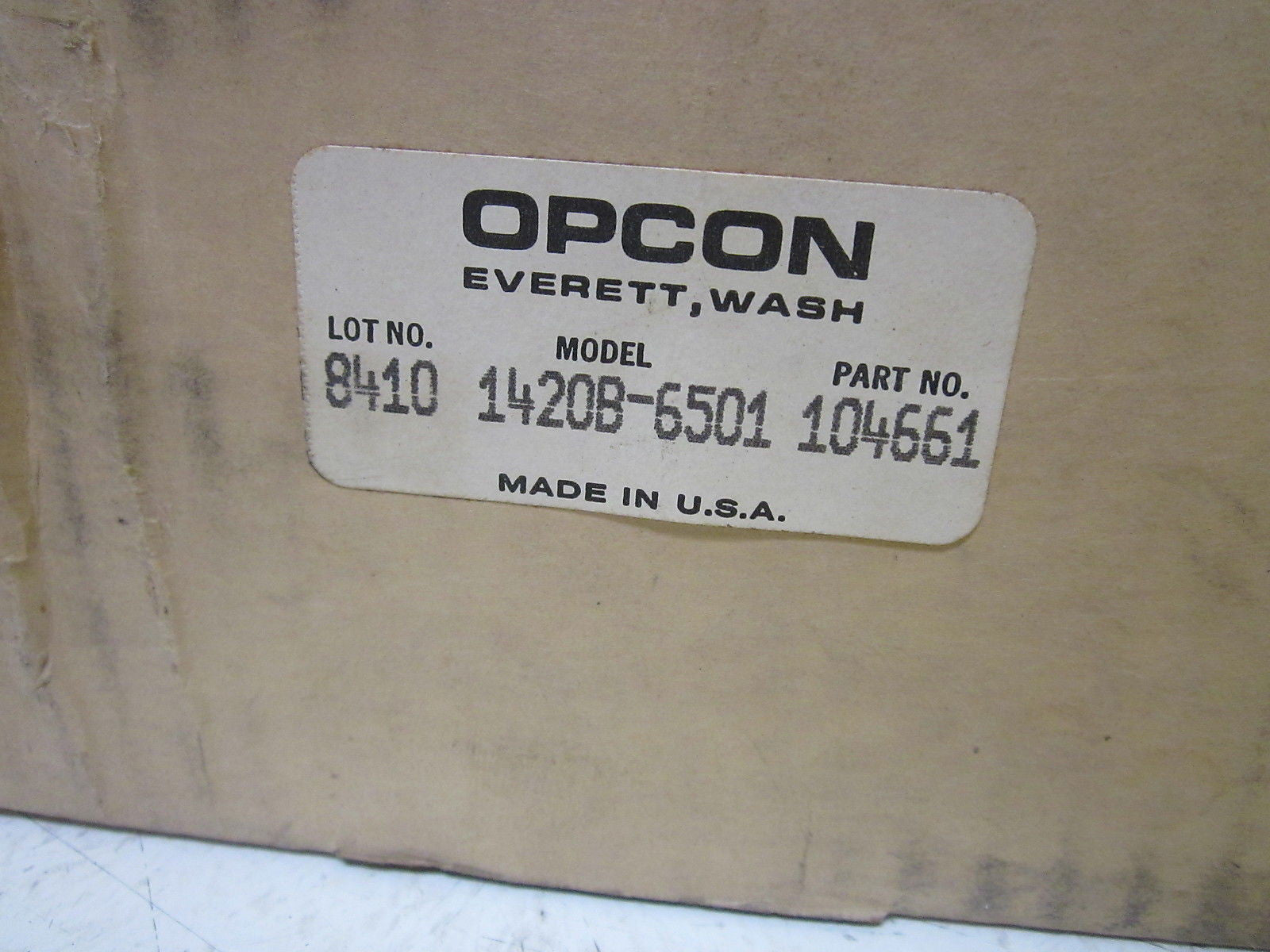 OPCON 1420B-6501 PHOTOELECTRIC SENSOR 115VAC *NEW IN BOX*