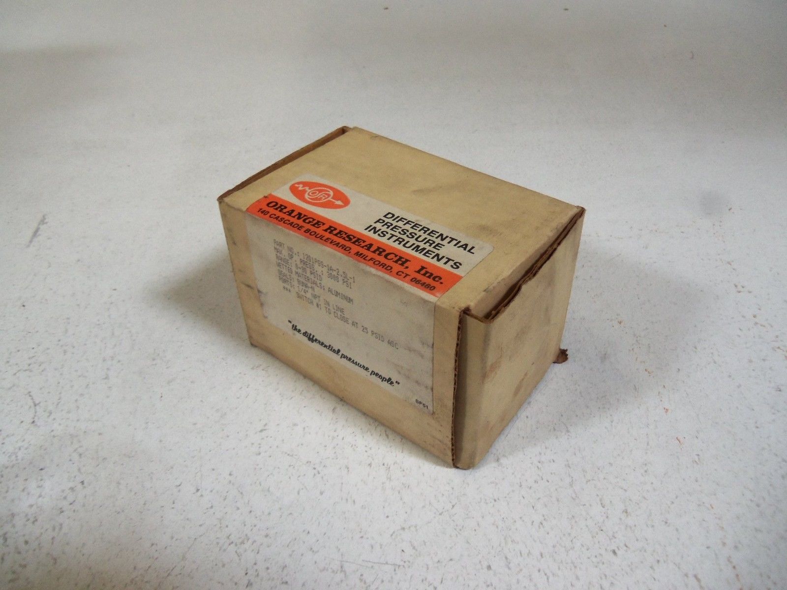 ORANGE RESEARCH 1201PGS-1A-2.5L-1 DIFFERENTIAL PRESSURE SWITCH *NEW IN BOX*
