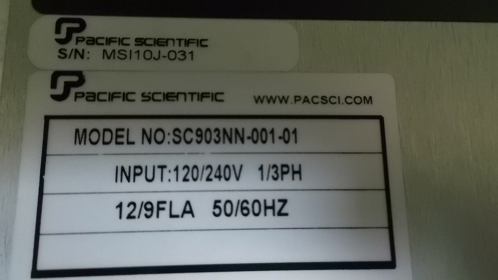 PACIFIC SCIENTIFIC SC903NN-001-01 SERVO AMPLIFIER *USED*