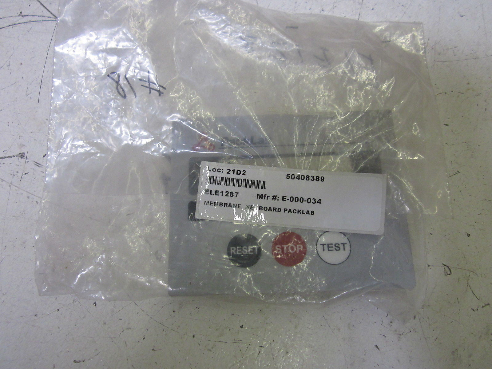 PACKLAB E-000-034 MEMBRANE KEYBOARD *NEW IN A BAG*
