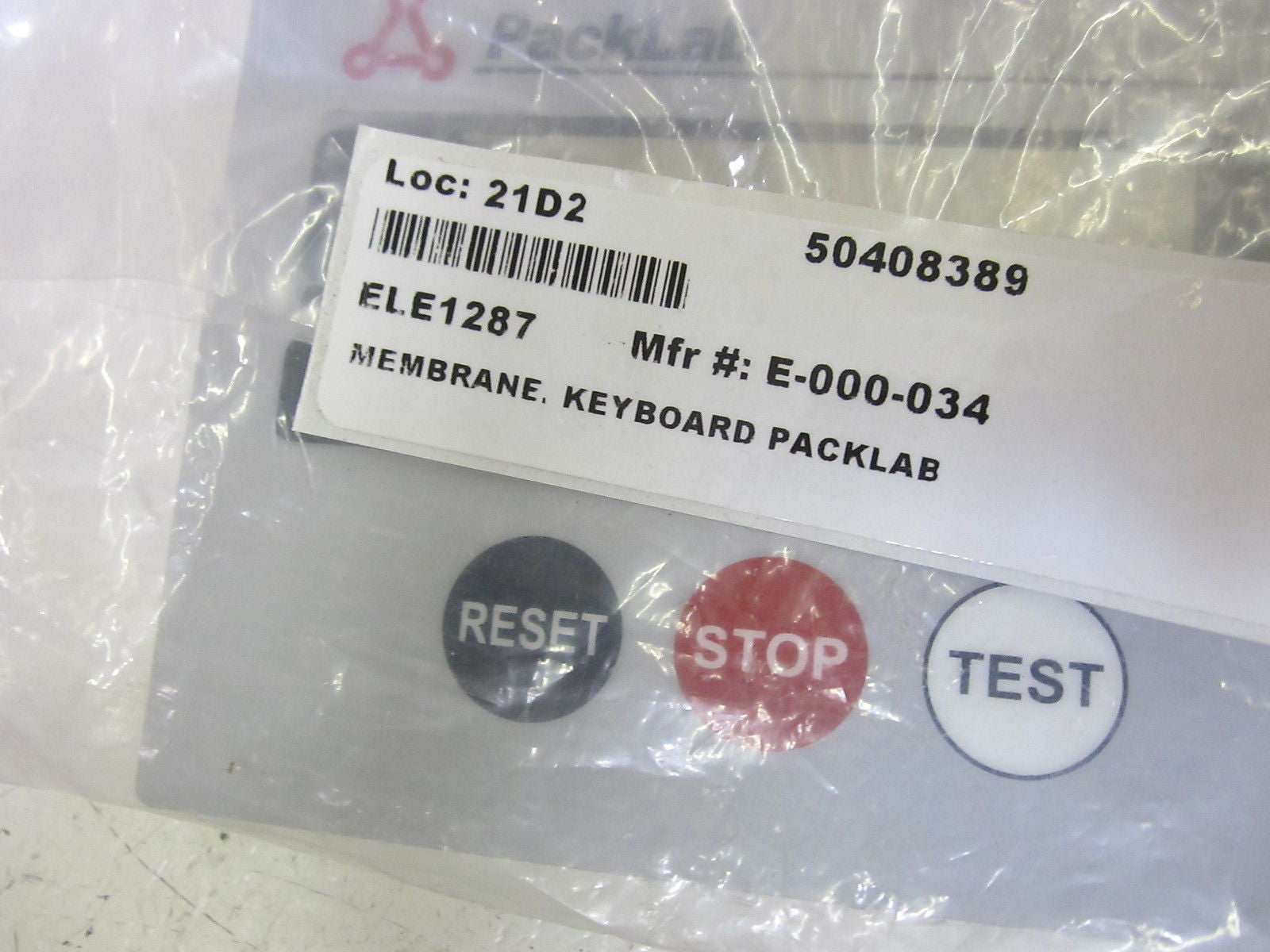 PACKLAB E-000-034 MEMBRANE KEYBOARD *NEW IN A BAG*