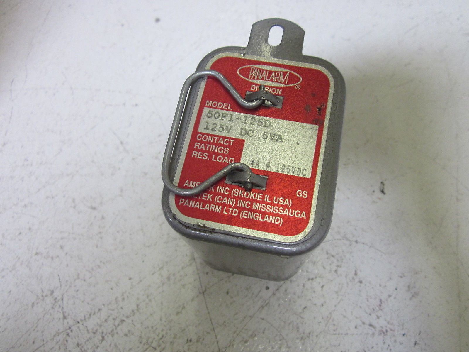 PANALARM 50F1-125D RELAY 125VDC *USED*