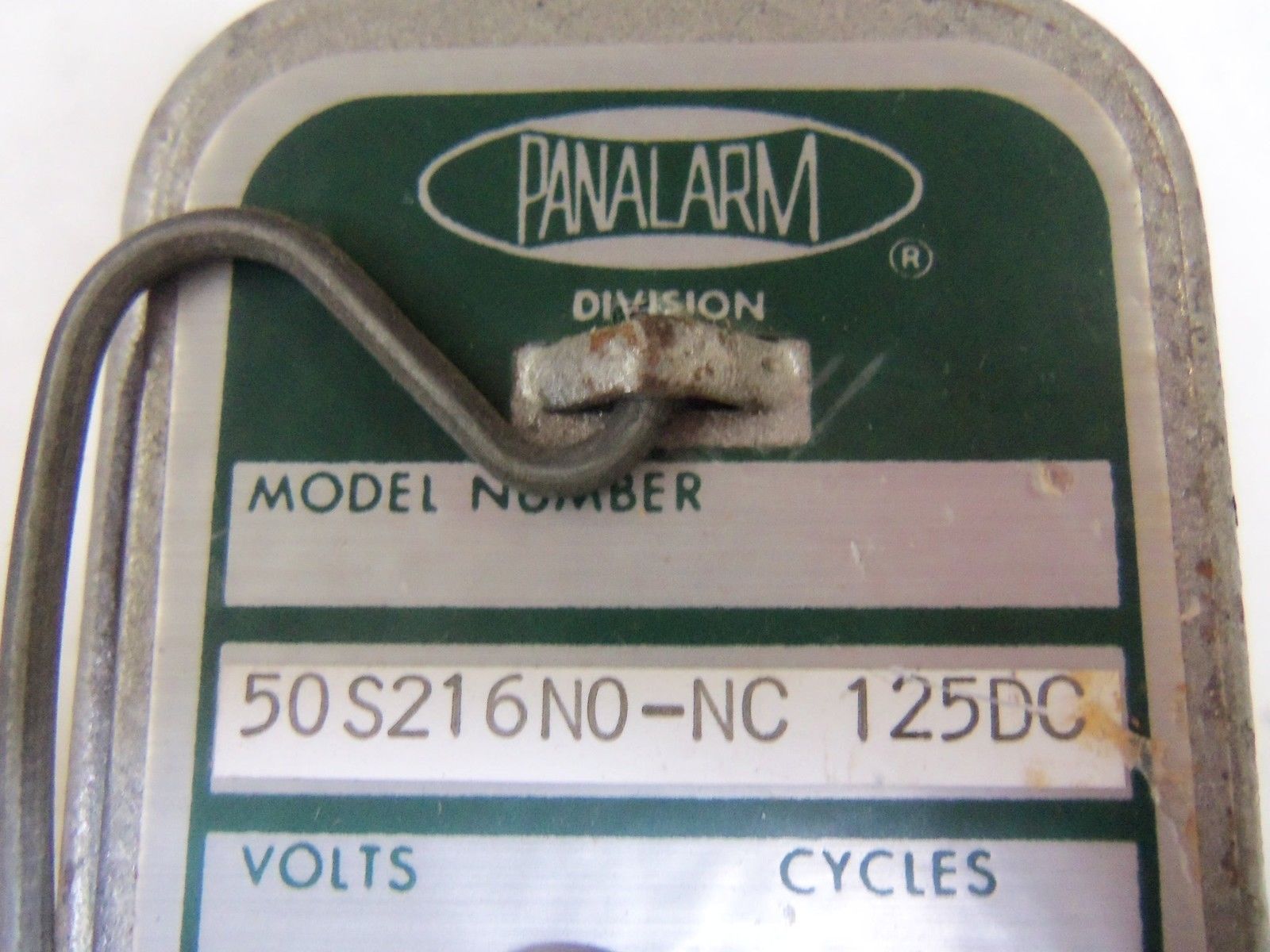 PANALARM 50S216NO/NC RELAY 125VDC *USED*