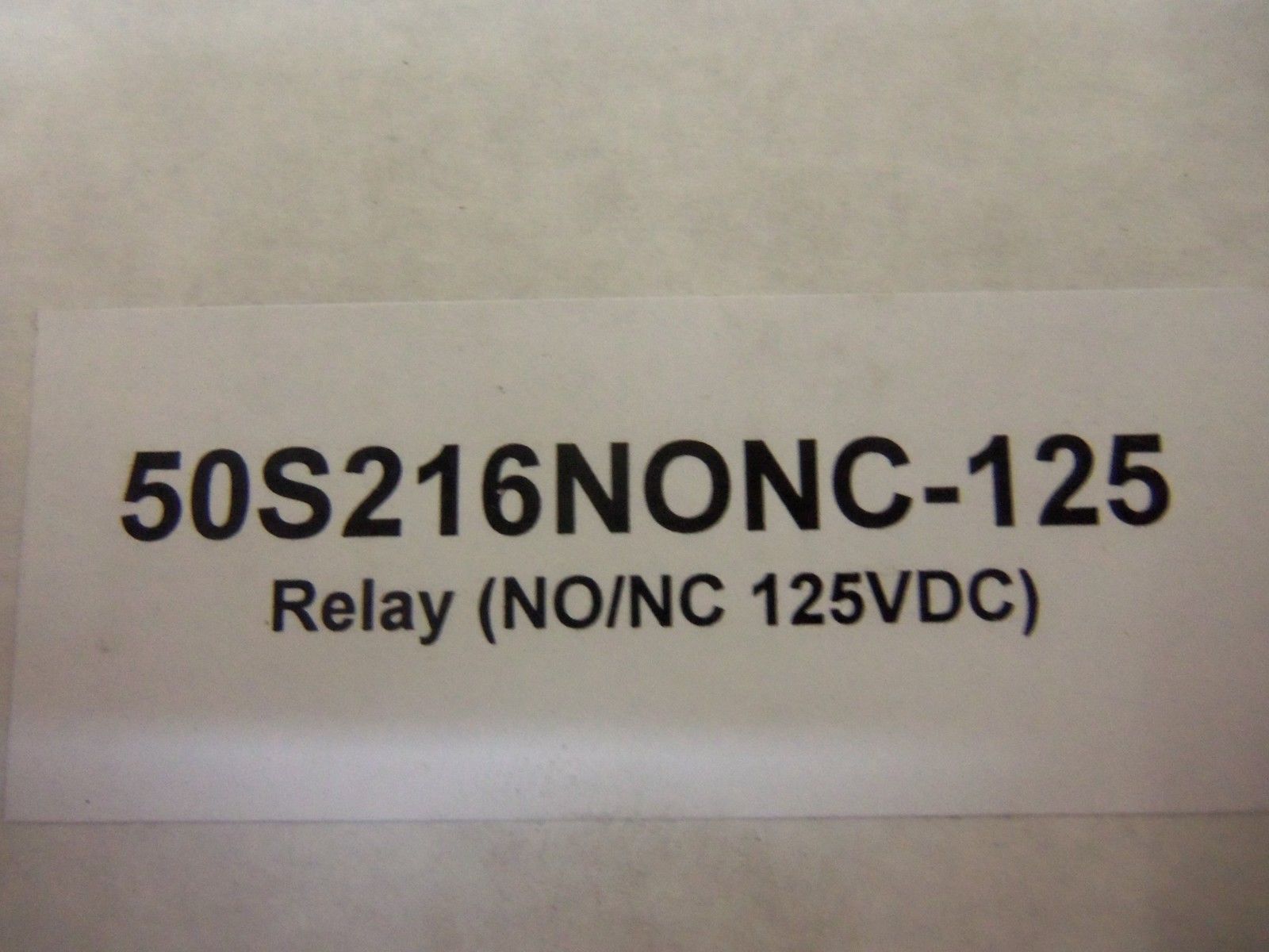 PANALARM 50S216NO/NC RELAY 125VDC *NEW IN BOX*
