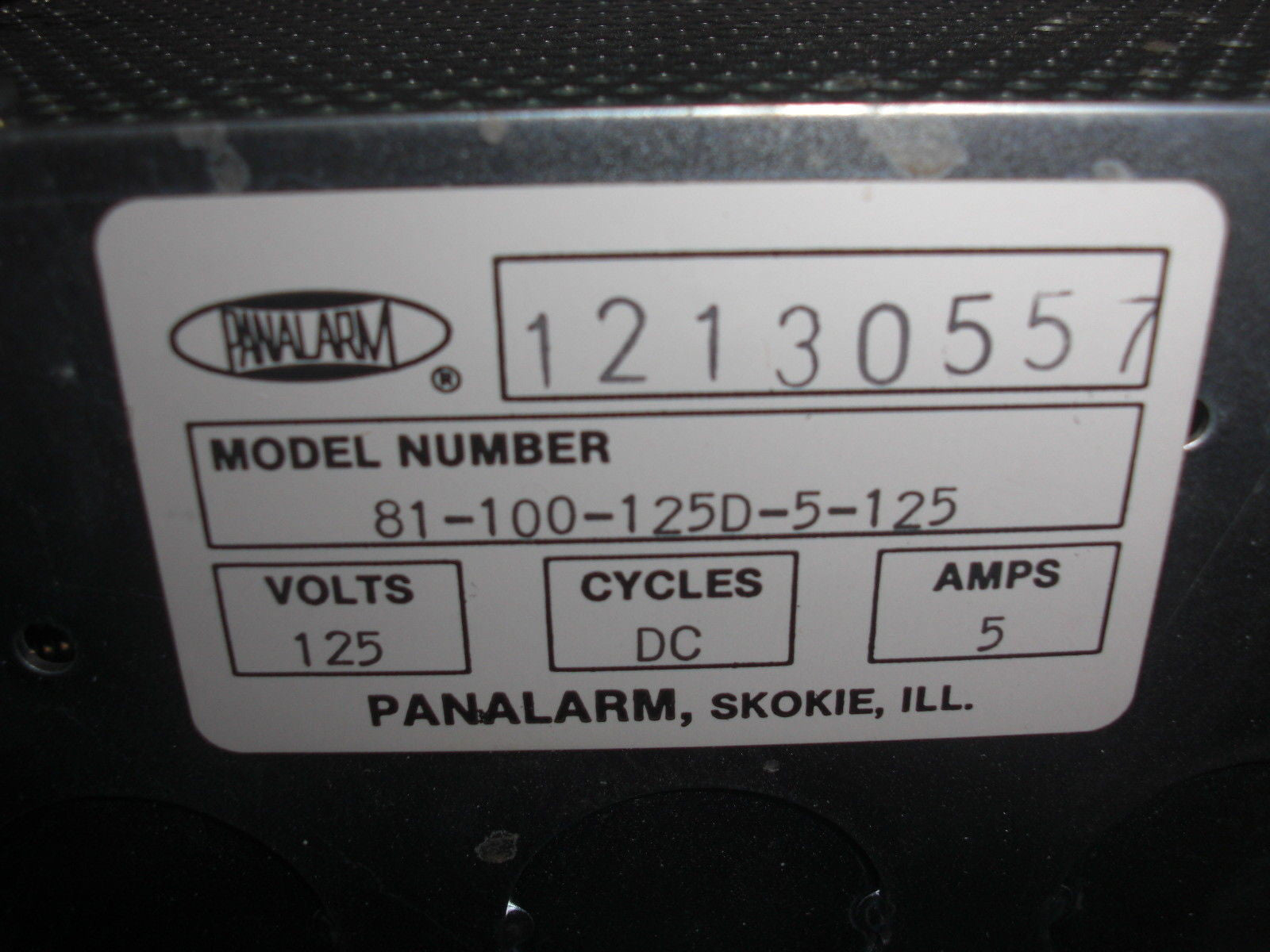 PAN ALARM 81-100-125D-5-125 *NEW IN BOX*