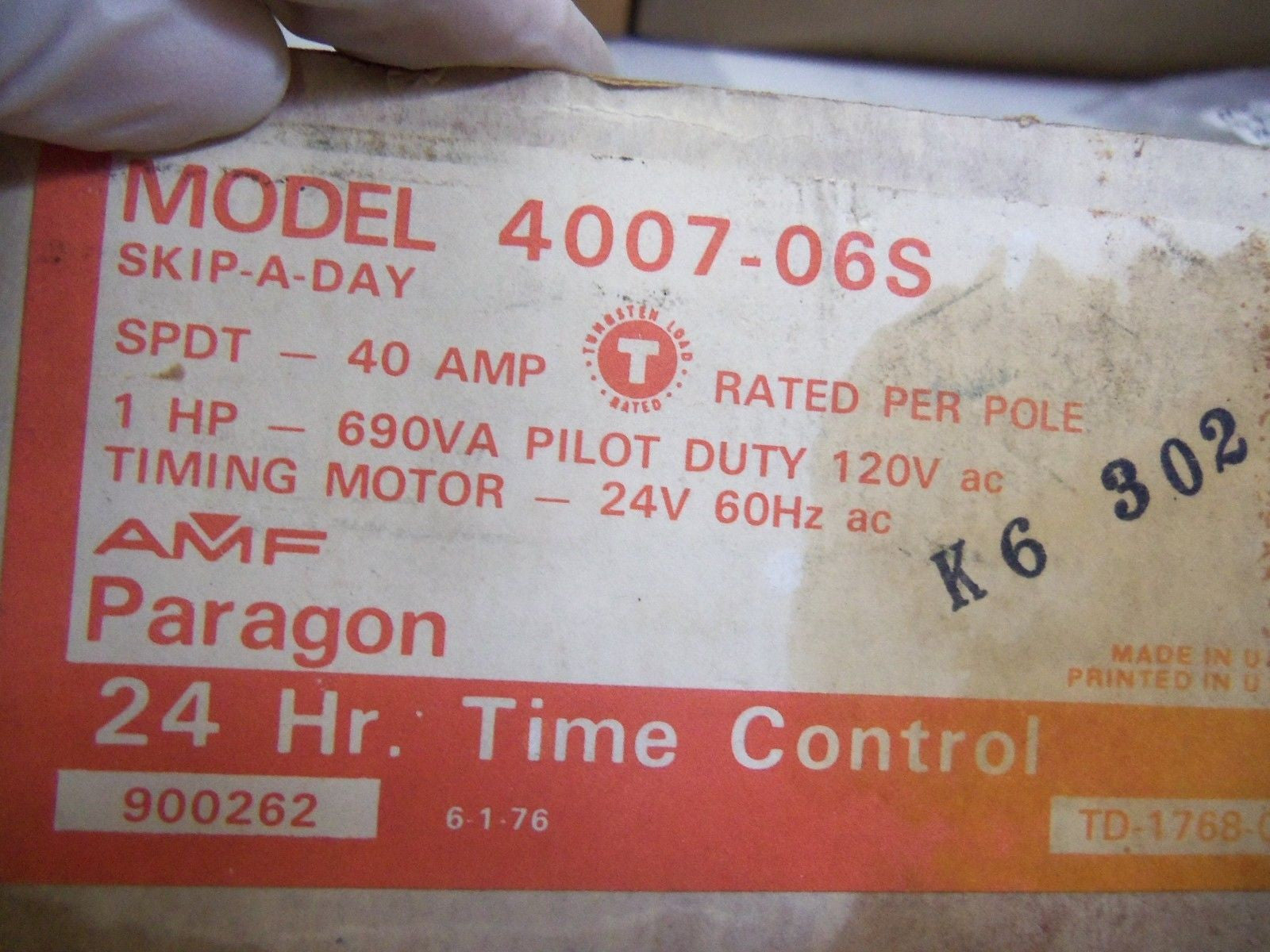 PARAGON 4007-06S *NEW IN BOX*