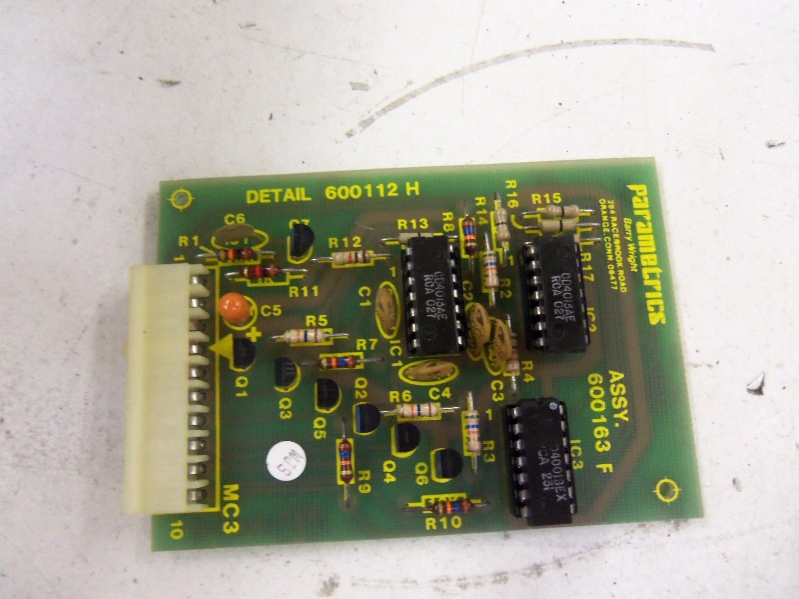 PARAMETRICS 600163-F DRIVE BOARD 600112-H *NEW NO BOX*
