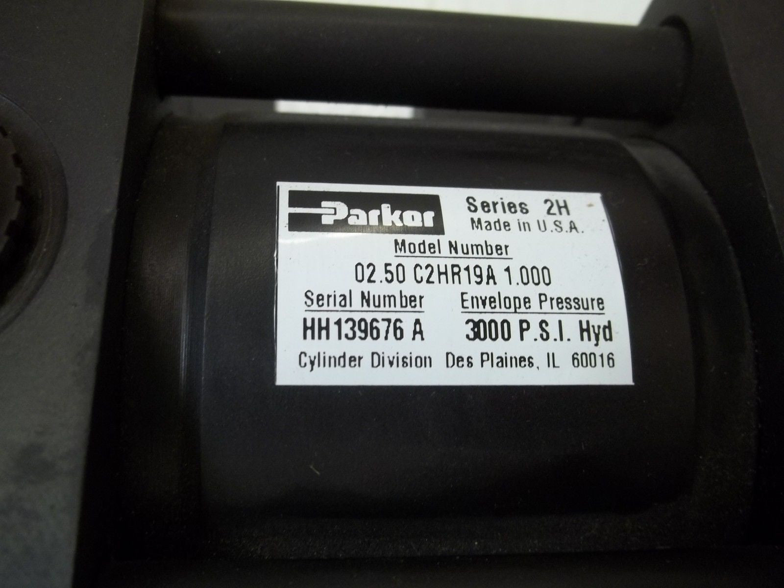 PARKER 02.50C2HR19A1.000 *USED*
