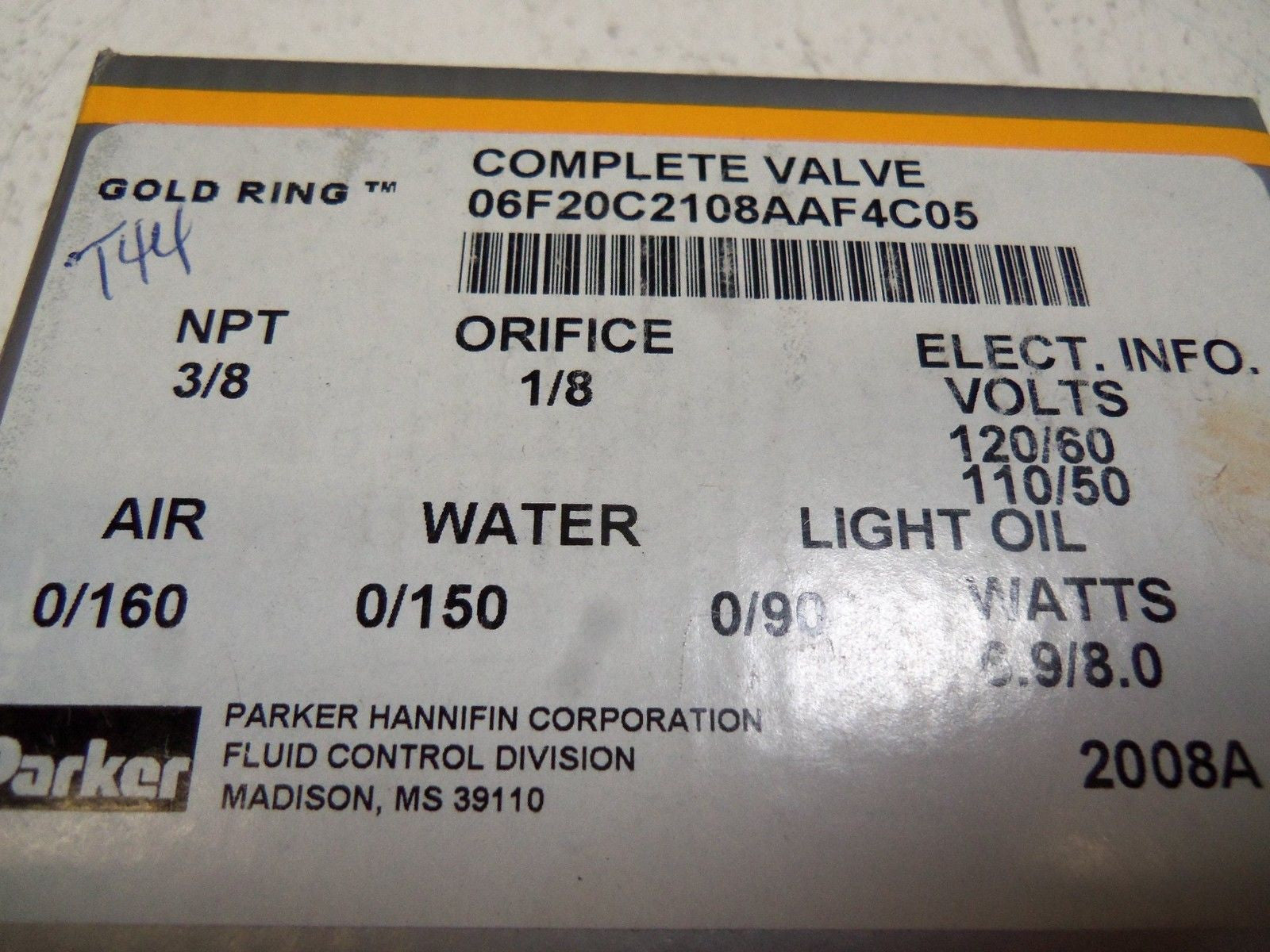 PARKER 06F20C2108AAF4C05 SOLENOID VALVE *NEW IN BOX*