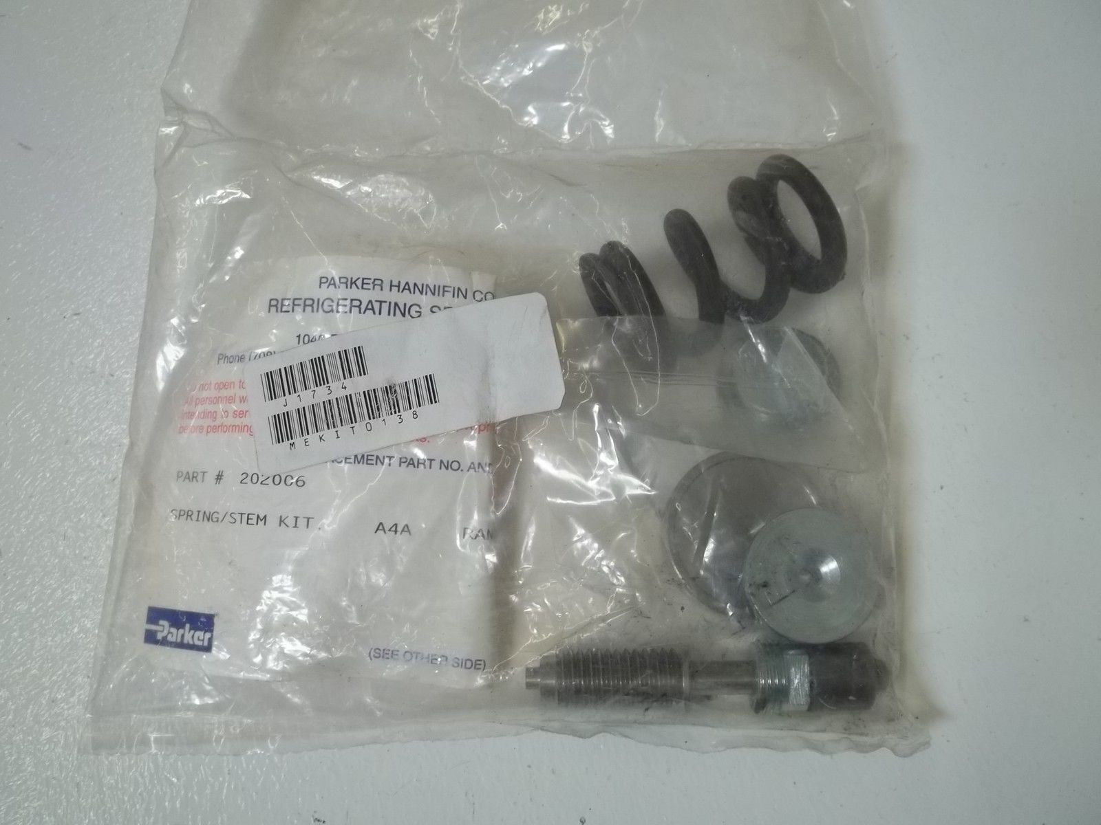 PARKER 202006 SPRING/STEM KIT *NEW IN A BAG*