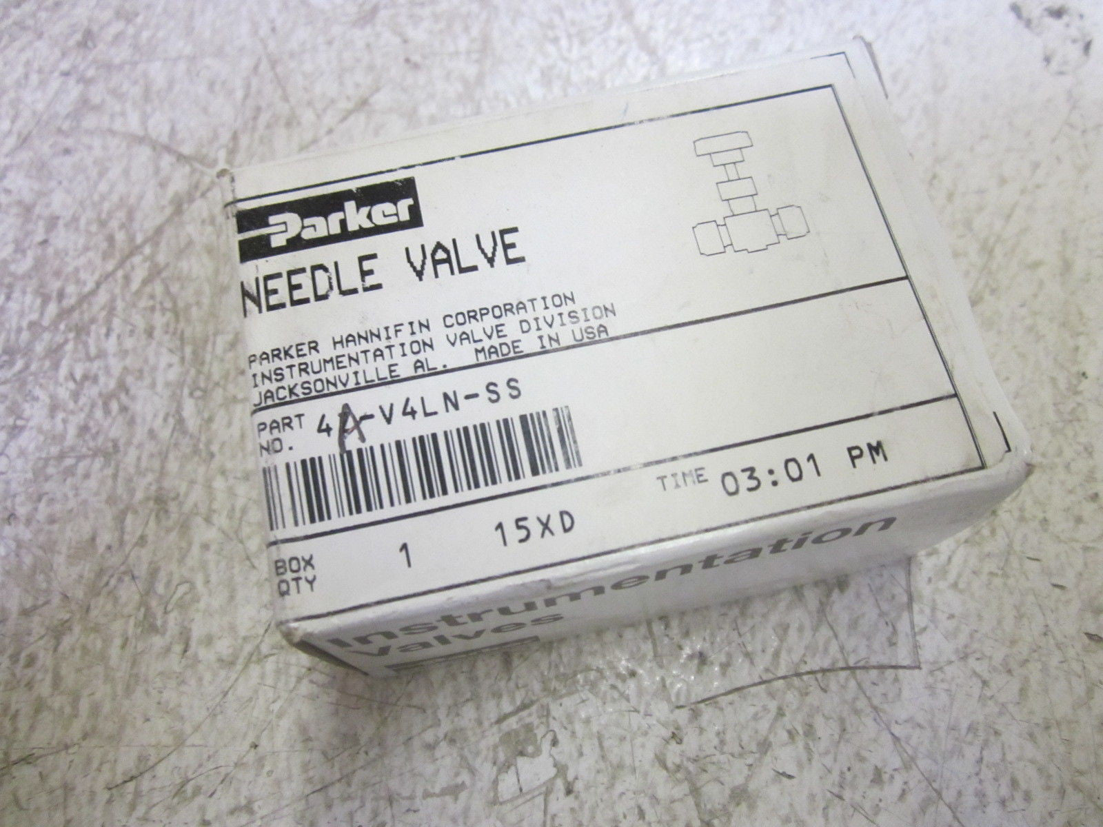 PARKER 4A-V4LN-SS NEEDLE VALVE *NEW IN BOX*