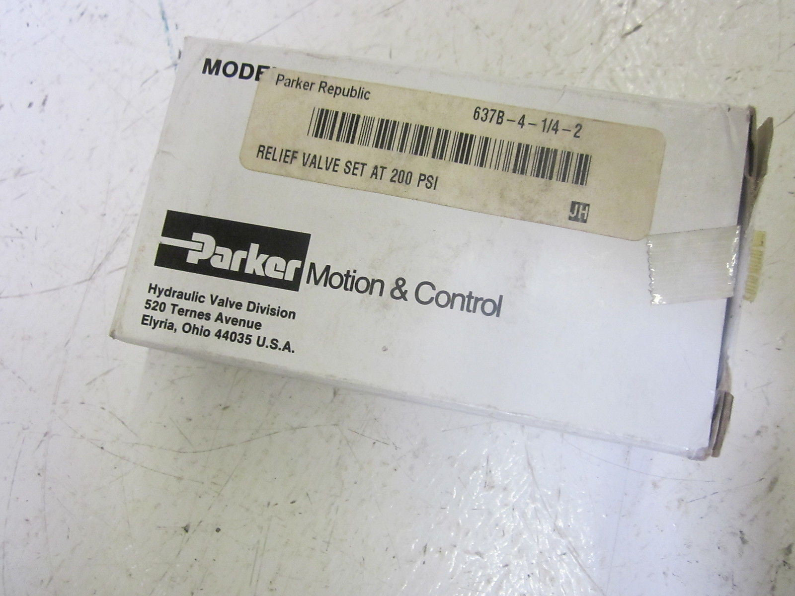 PARKER 637B-4-1/4-2 RELIEF VALVE 2-WAY *NEW IN BOX*