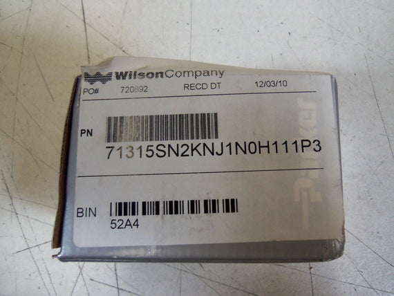 PARKER 71315SN2KNJ1N0H111P3 *NEW IN BOX*