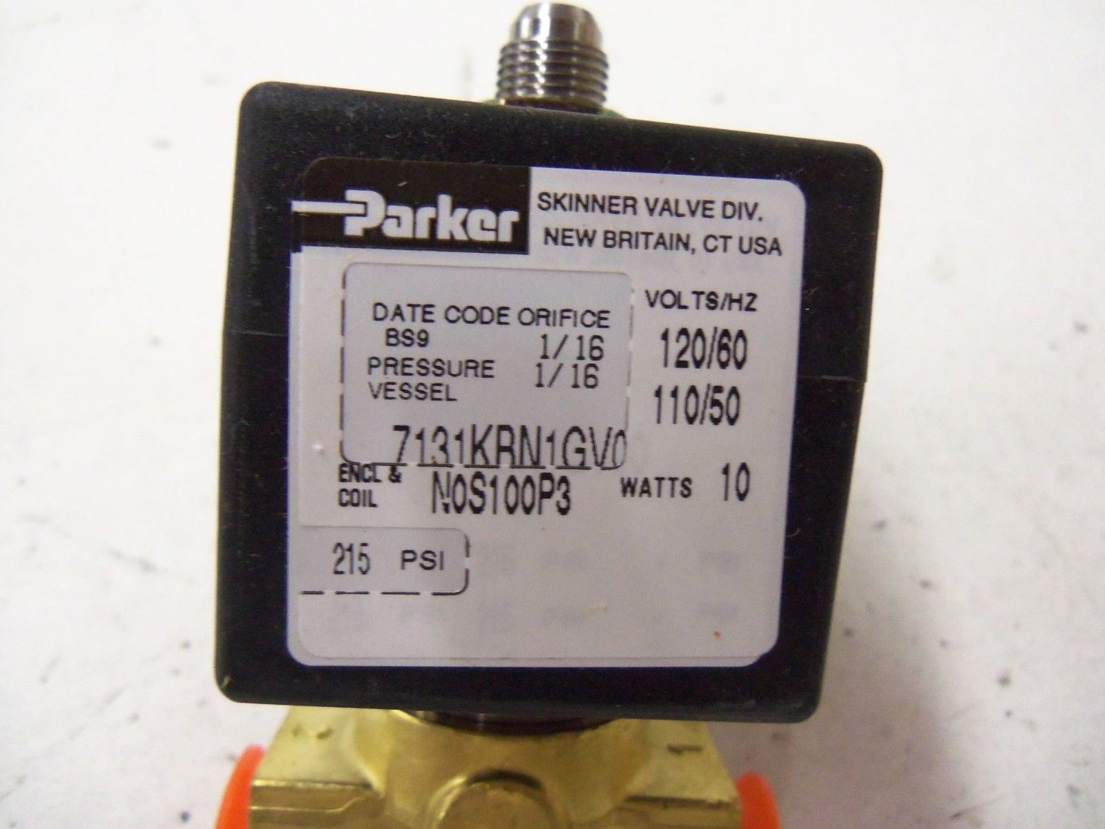 PARKER SKINNER VALVE 7131KBN1GV00N0S100P3 SOLENOID VALVE *NEW IN BOX*