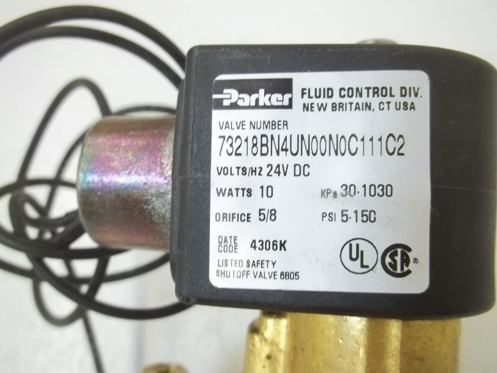 PARKER 73218BN4UN00N0C11C2 VALVE *USED*