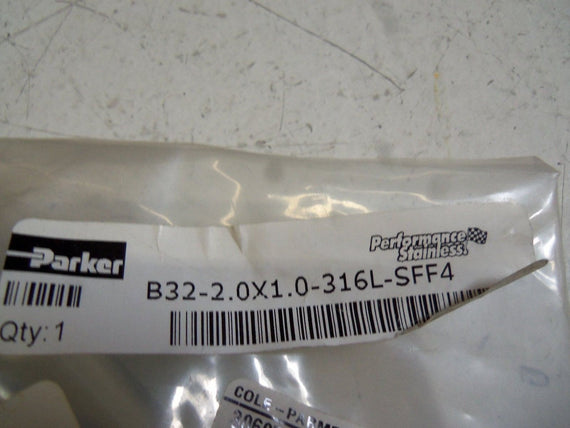 PARKER B32-2.0x1.0-316L-SFF4 *NEW IN FACTORY BAG*
