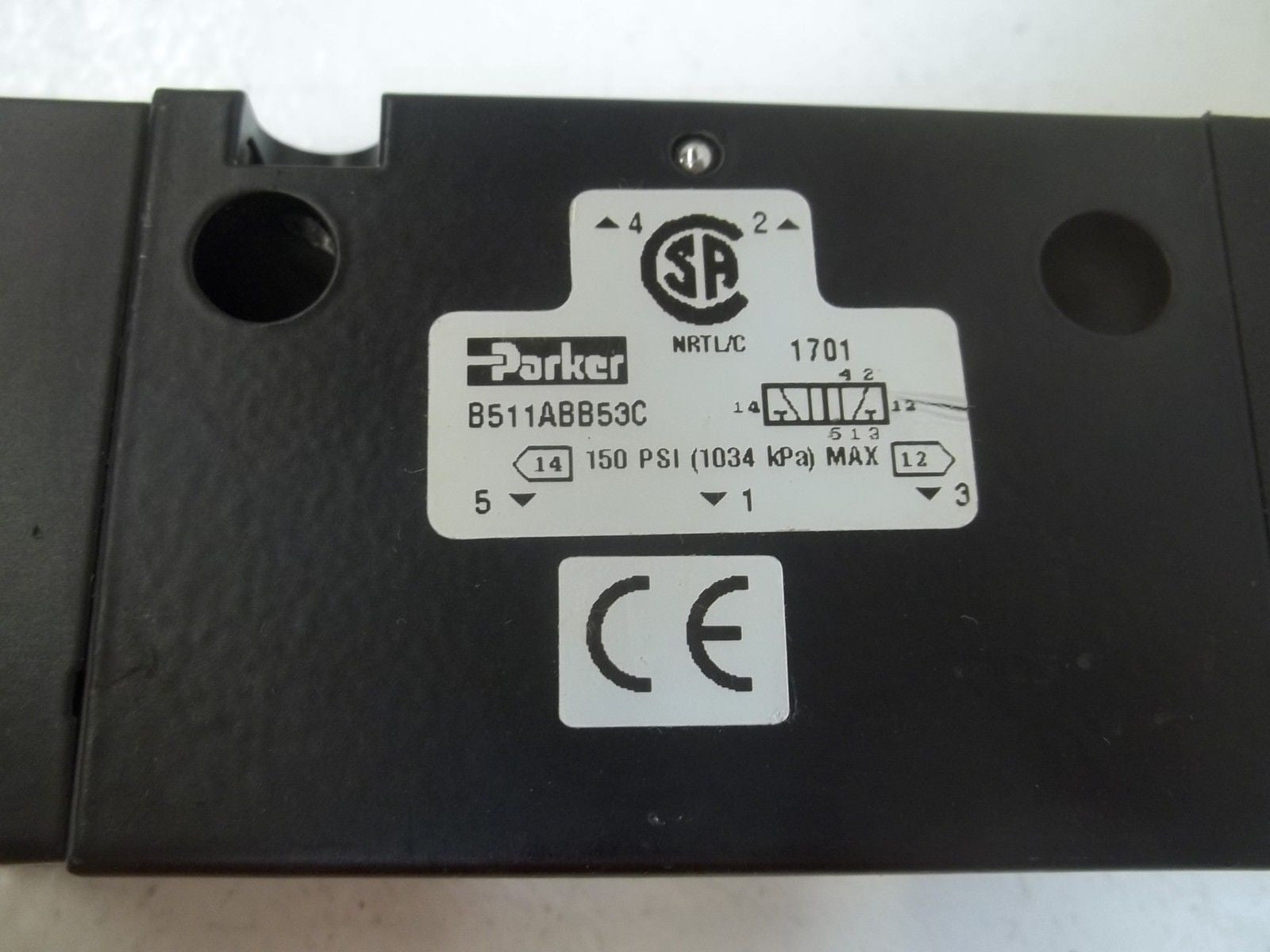 PARKER B511ABB53C SOLENOID VALVE *USED*