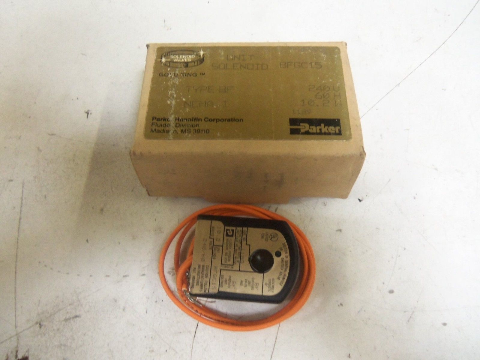 PARKER BFGC15 SOLENOID COIL *NEW IN BOX*
