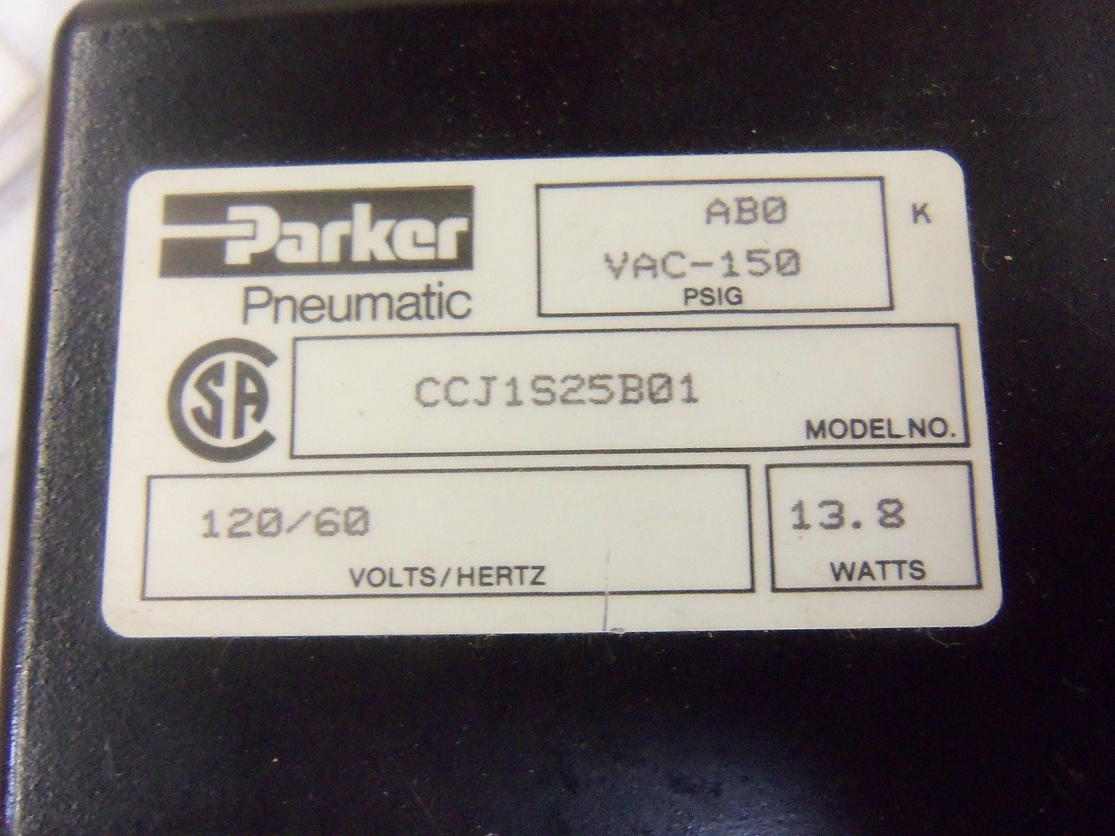 PARKER CCJ1S2SB01 *NEW IN BOX*
