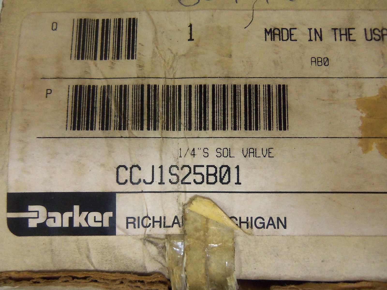PARKER CCJ1S2SB01 *NEW IN BOX*