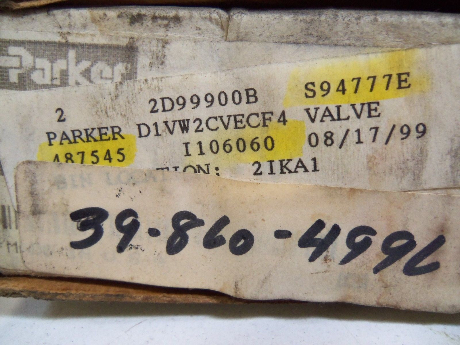 PARKER D1VW2CVECF4  -75 *NEW IN BOX*