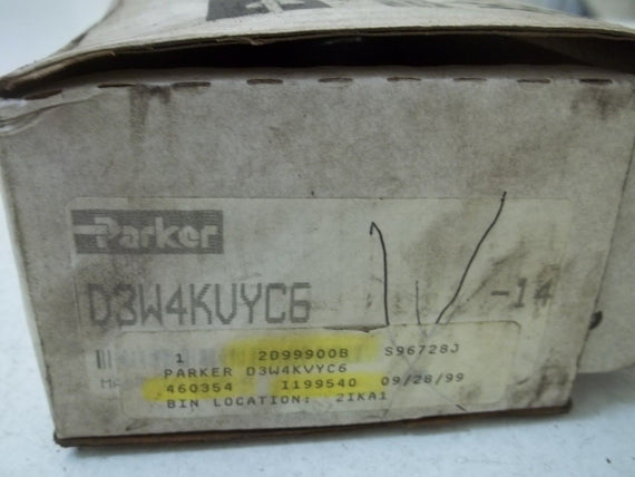 PARKER D3W4KVYC6 HYDRAULIC VALVE *NEW IN BOX*