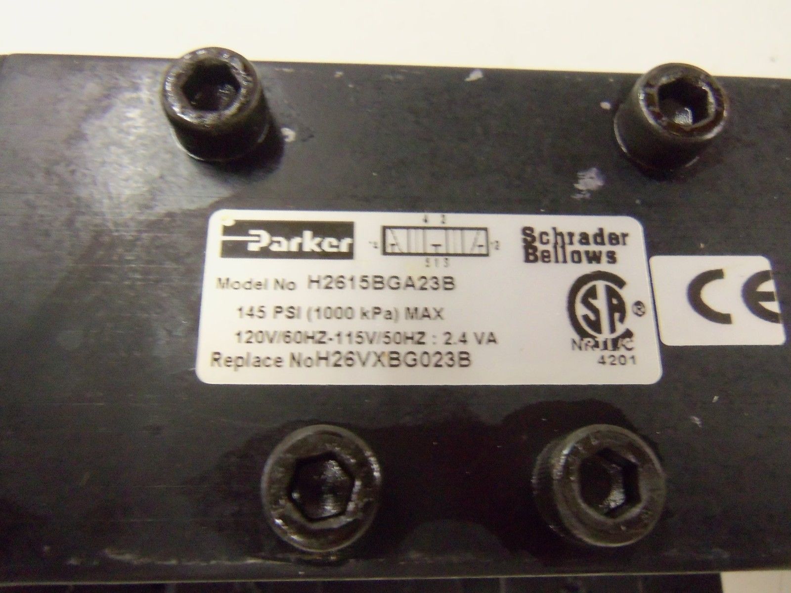 PARKER H2615BGA23B PNEUMATIC SOLENOID VALVE *NEW NOF BOX*
