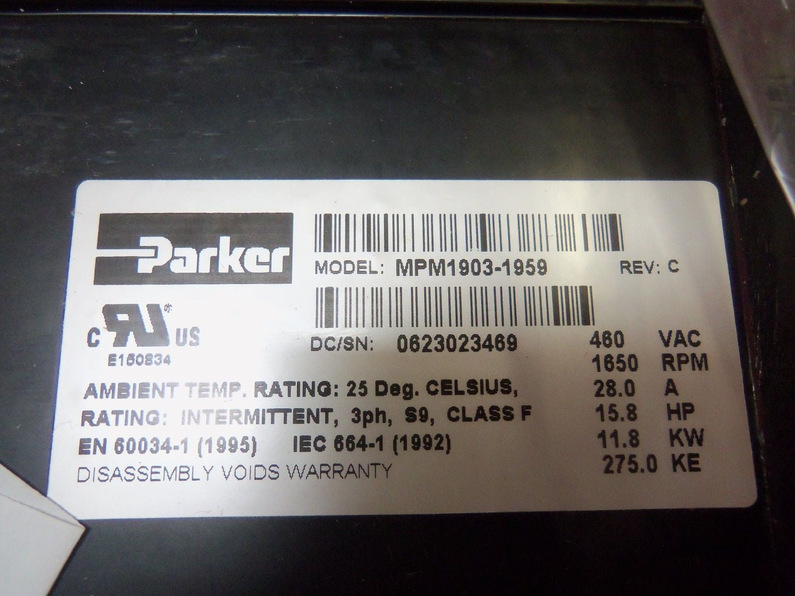 PARKER MPM1903-1959 SERVO MOTOR *NEW IN BOX*